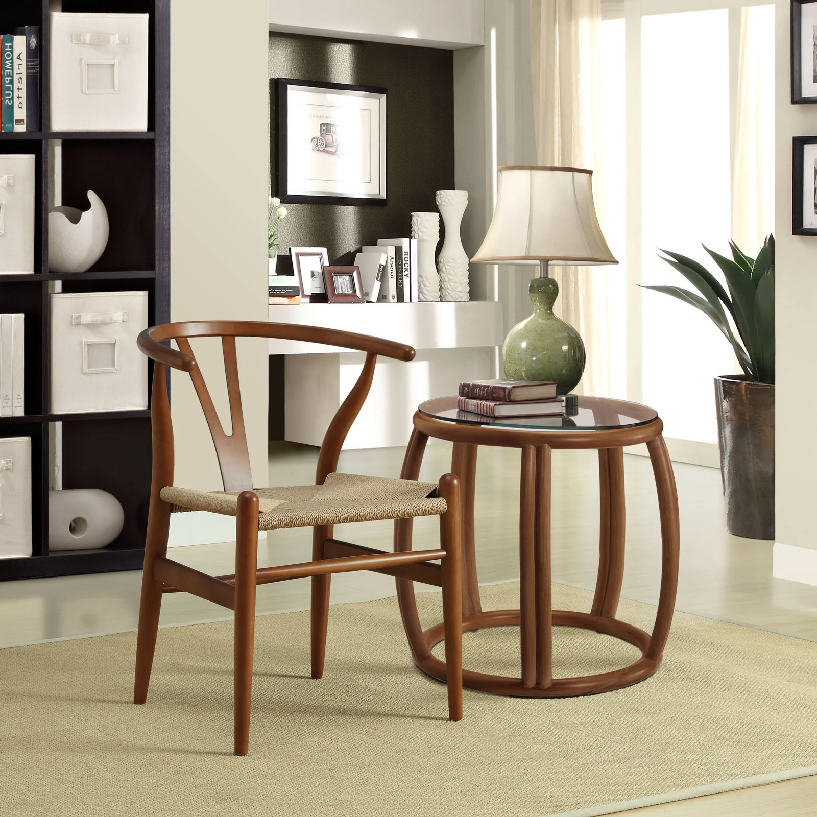 Amelot Wood Armchair Walnut - Image 4