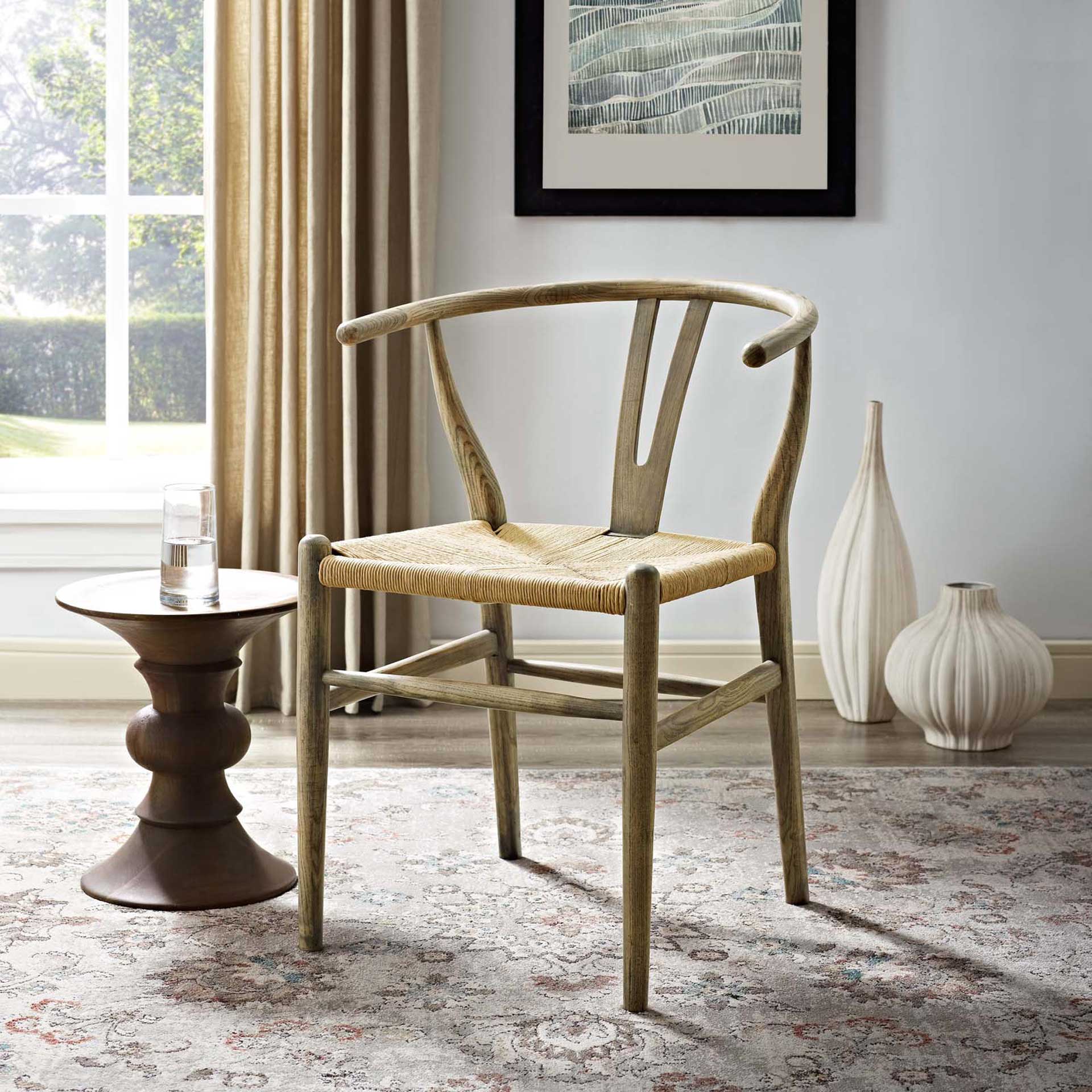 Amelot Wood Armchair Weathered Gray - Image 4