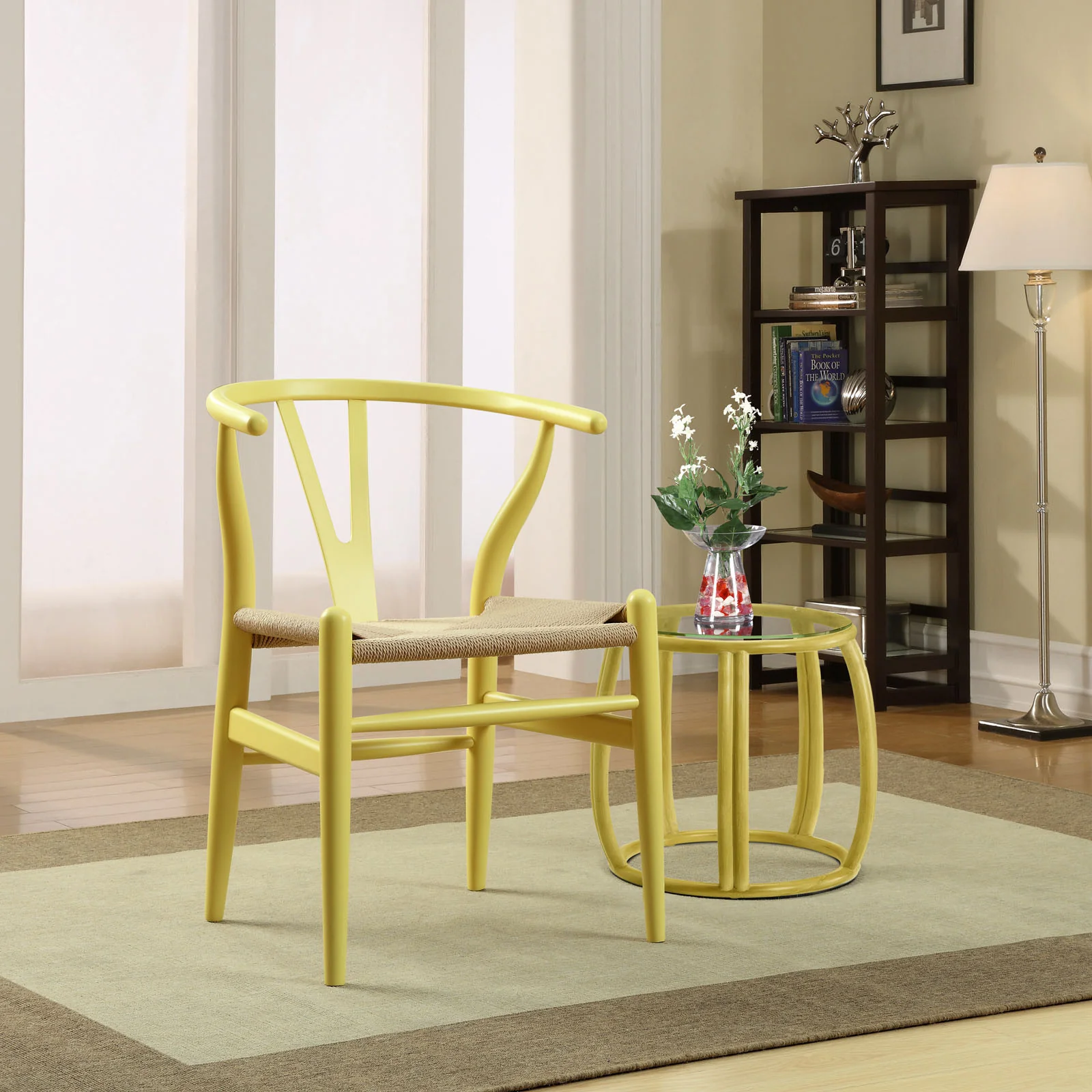 Amelot Wood Armchair Yellow - Image 4