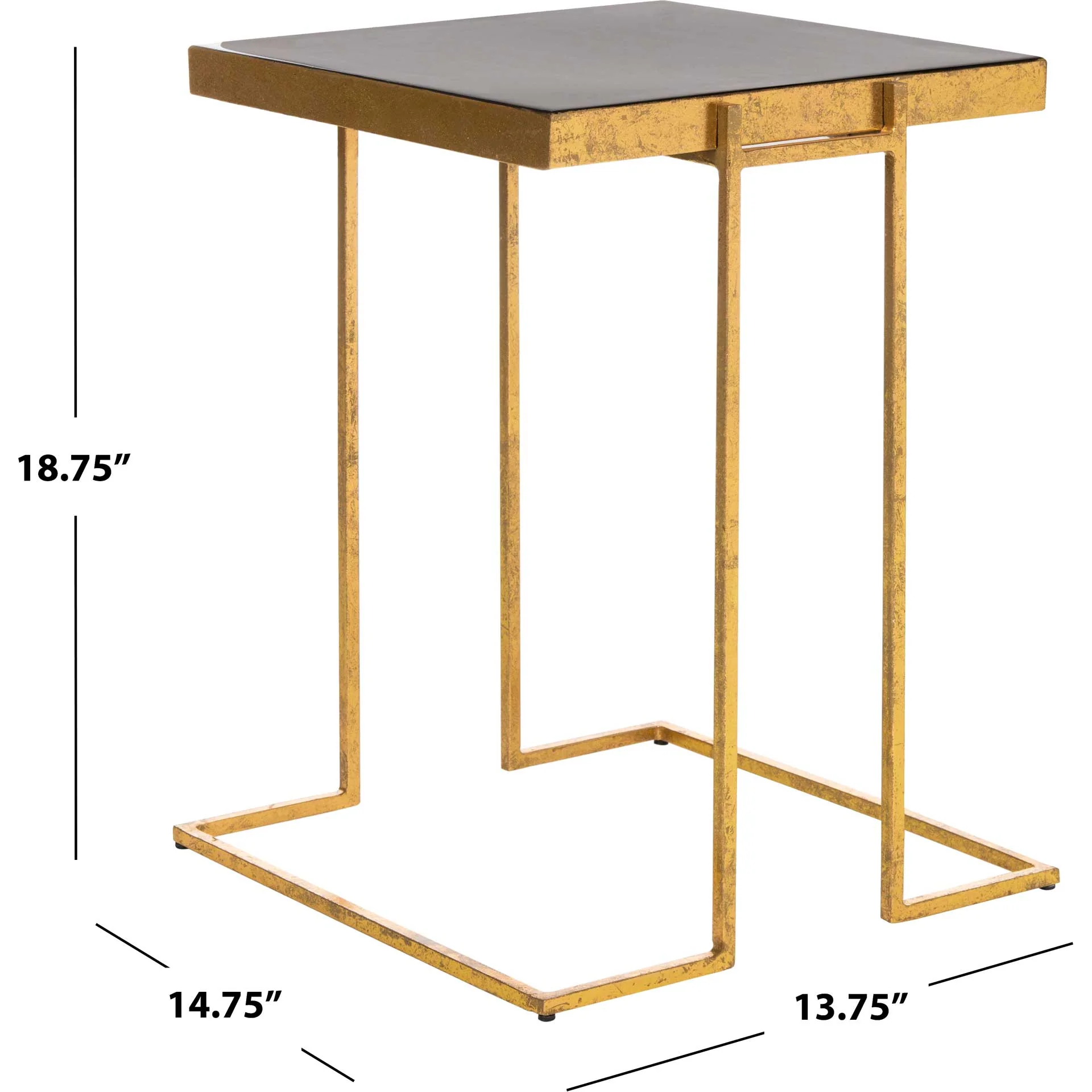 Amenity Greek Key Side Table Black/Gold - Image 7