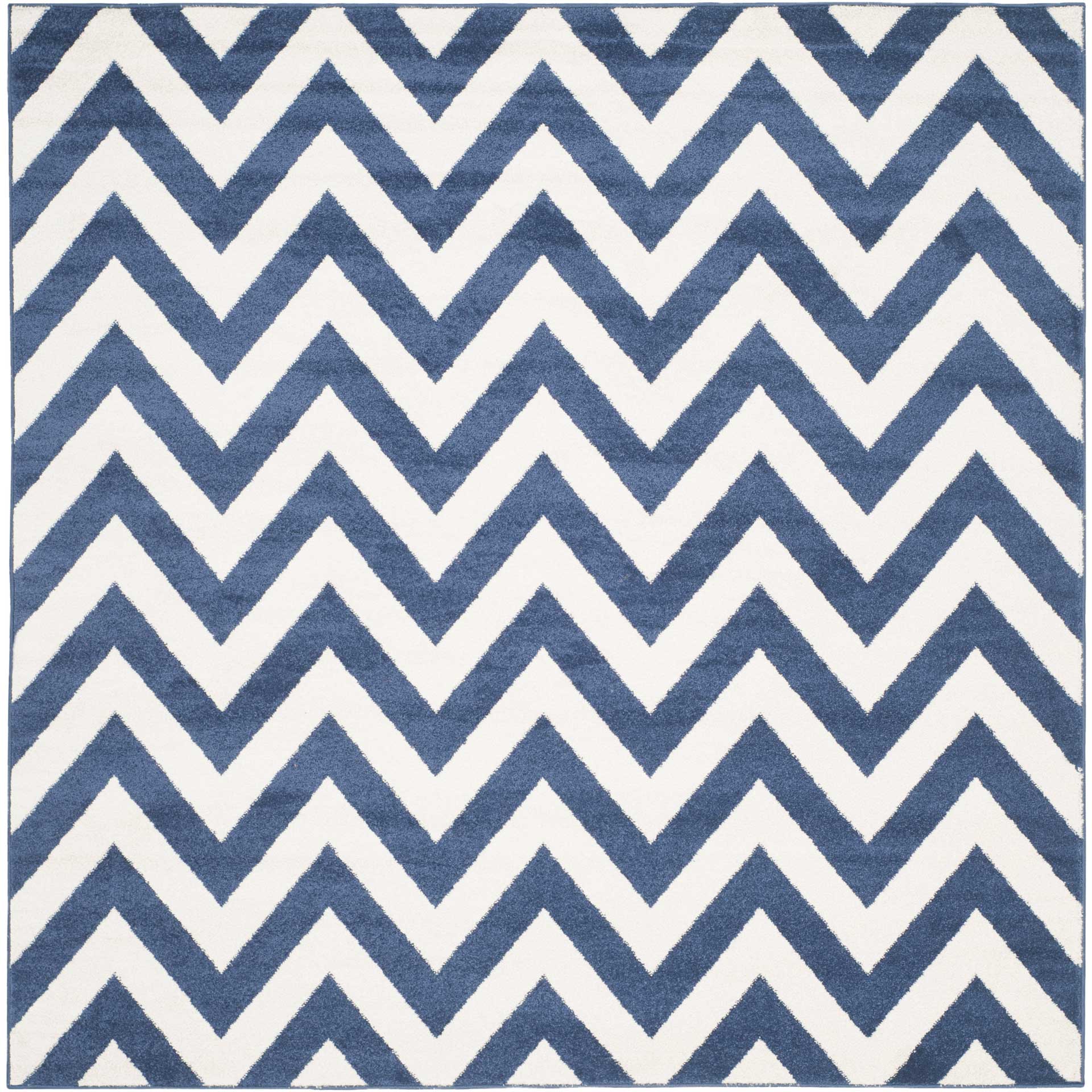 Amherst Chevron Navy/Beige Area Rug - Image 2