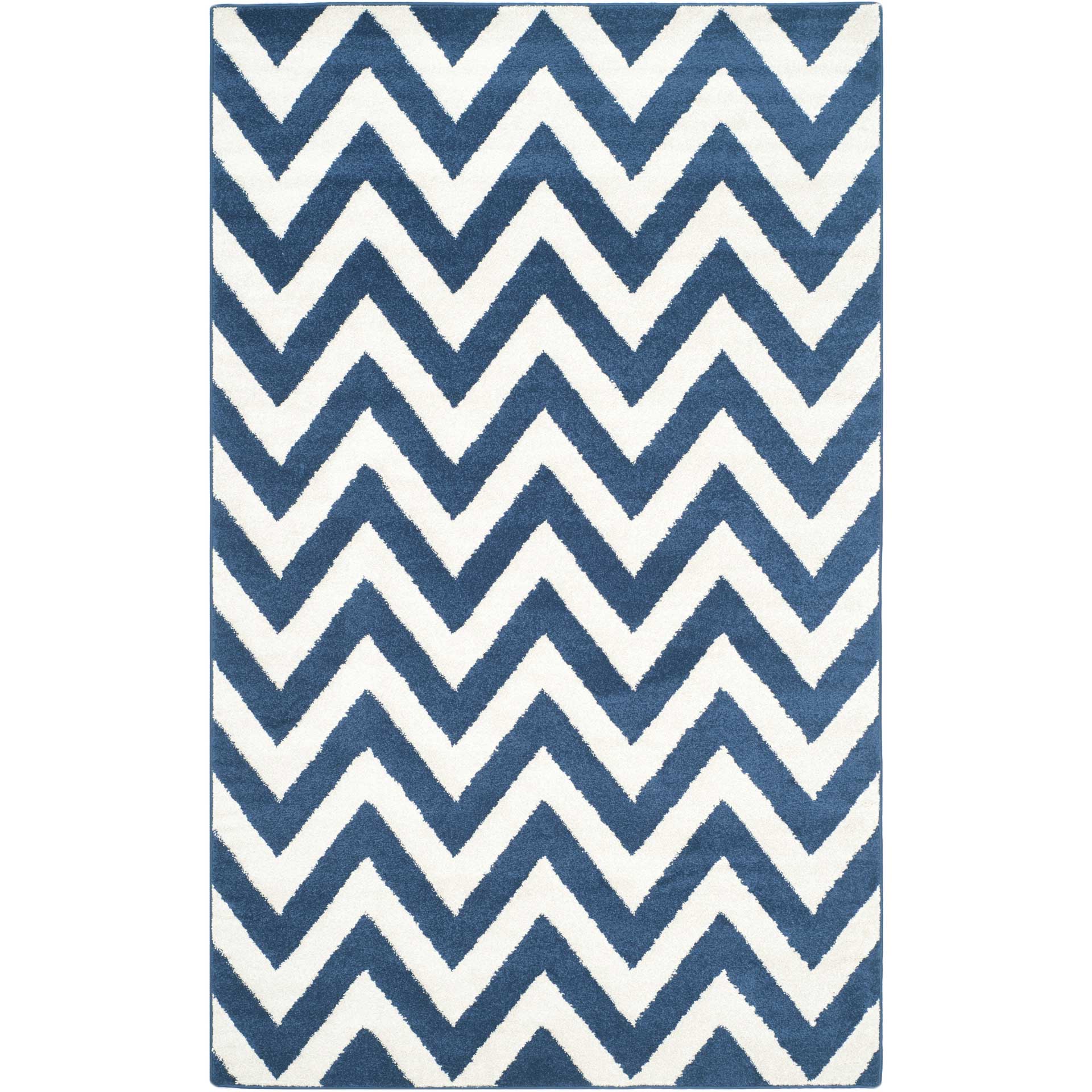 Amherst Chevron Navy/Beige Area Rug - Image 3
