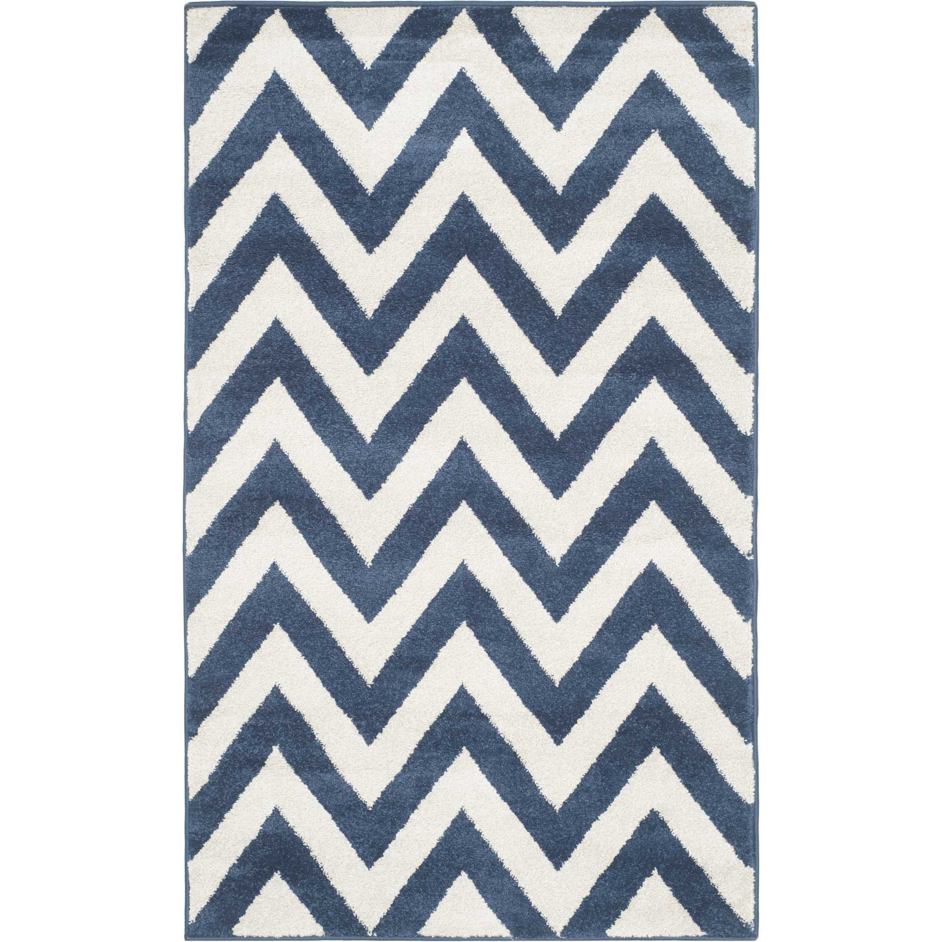 Amherst Chevron Navy/Beige Area Rug - Image 4
