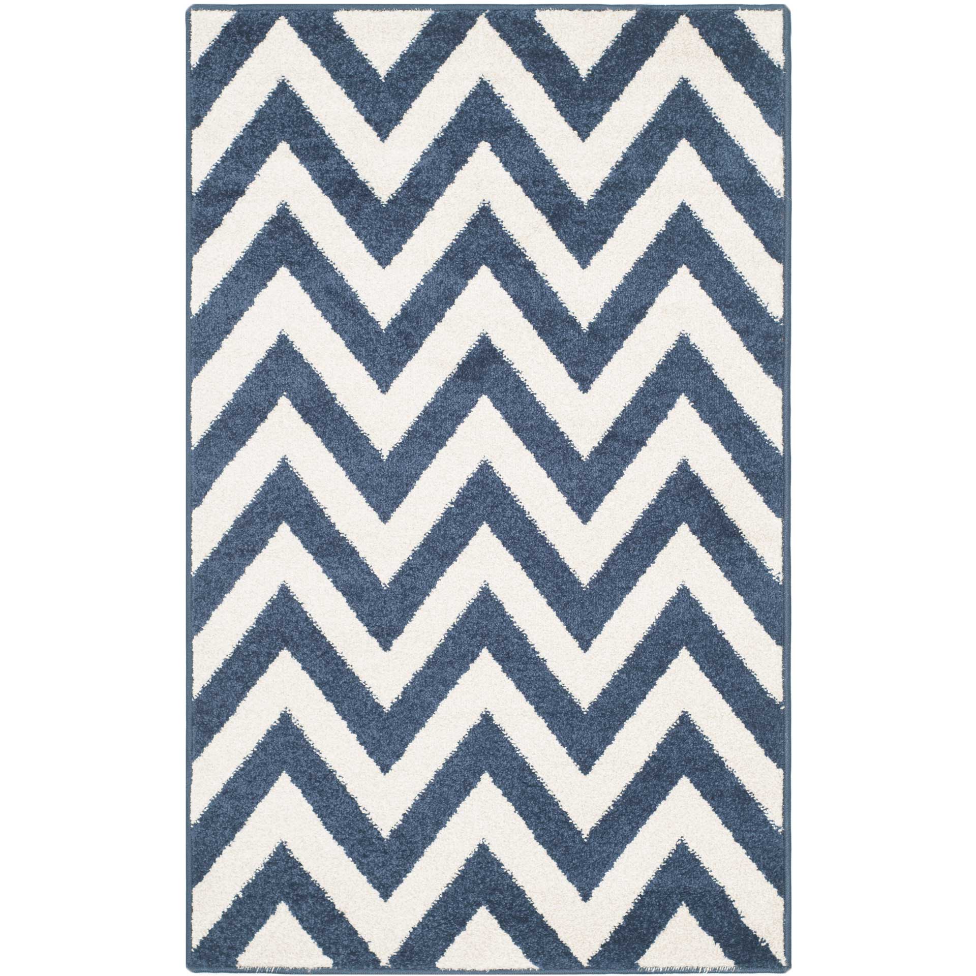 Amherst Chevron Navy/Beige Area Rug - Image 5