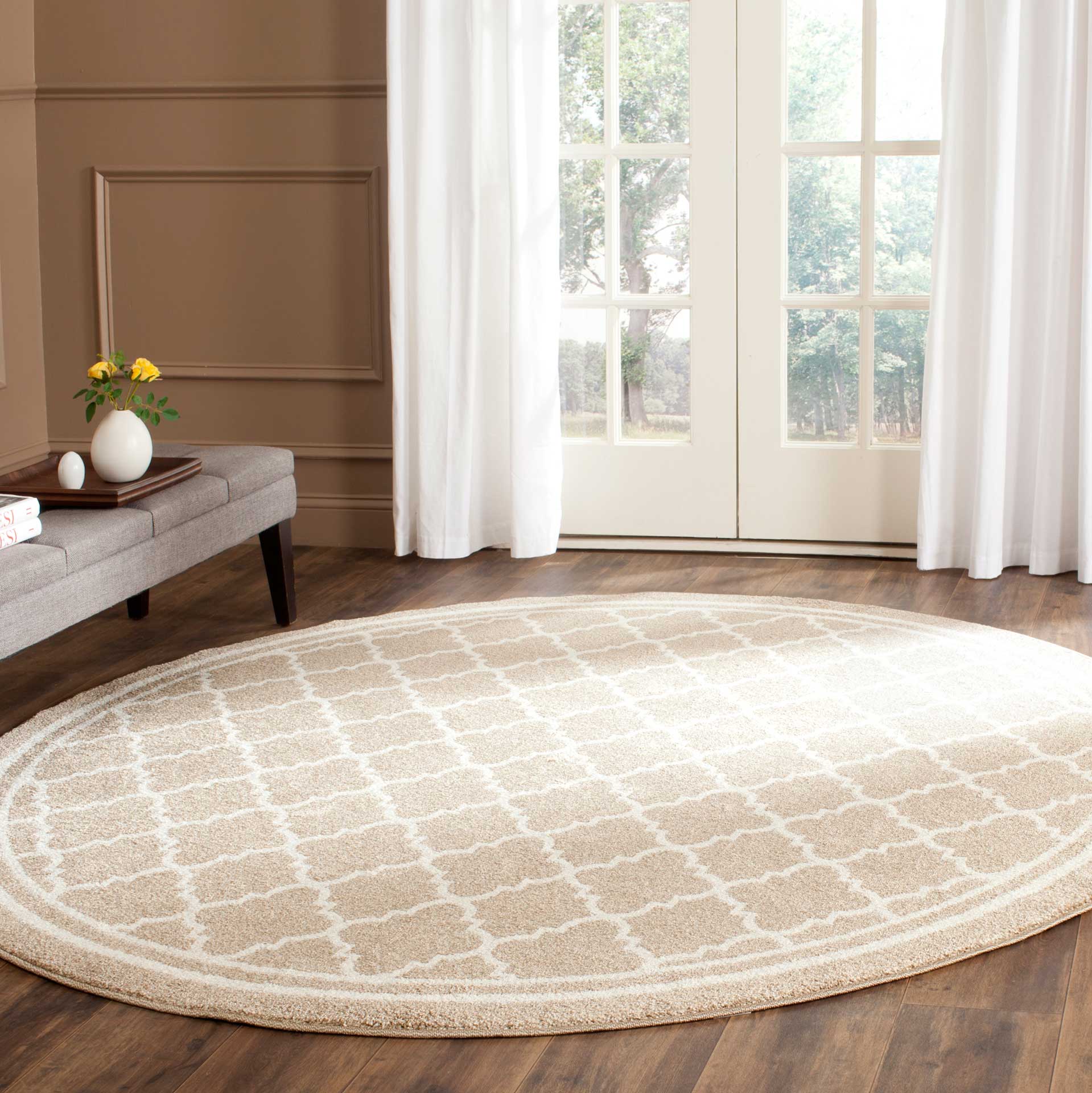 Amherst Lantern Wheat/Beige Round Rug - Image 2