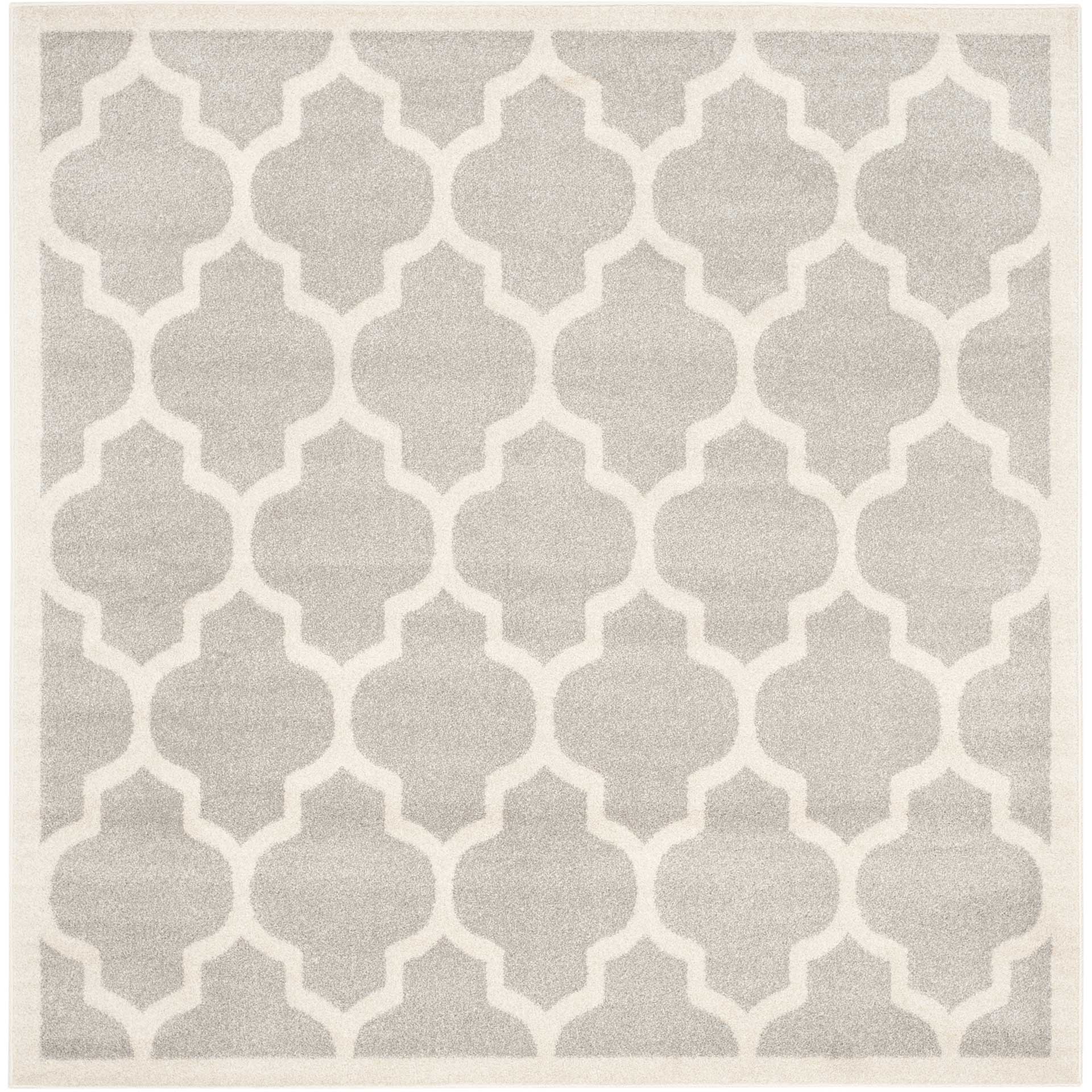 Amherst Quatrefoil Light Gray/Beige Area Rug - Image 2