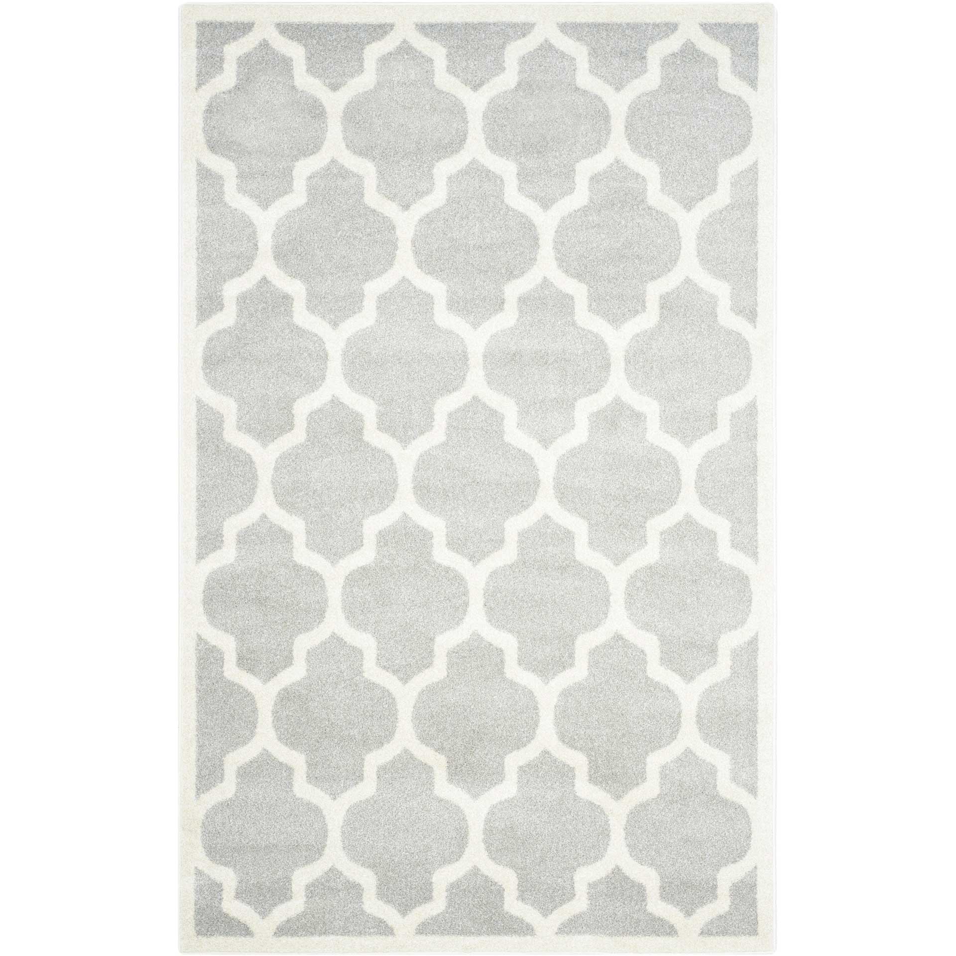 Amherst Quatrefoil Light Gray/Beige Area Rug - Image 3