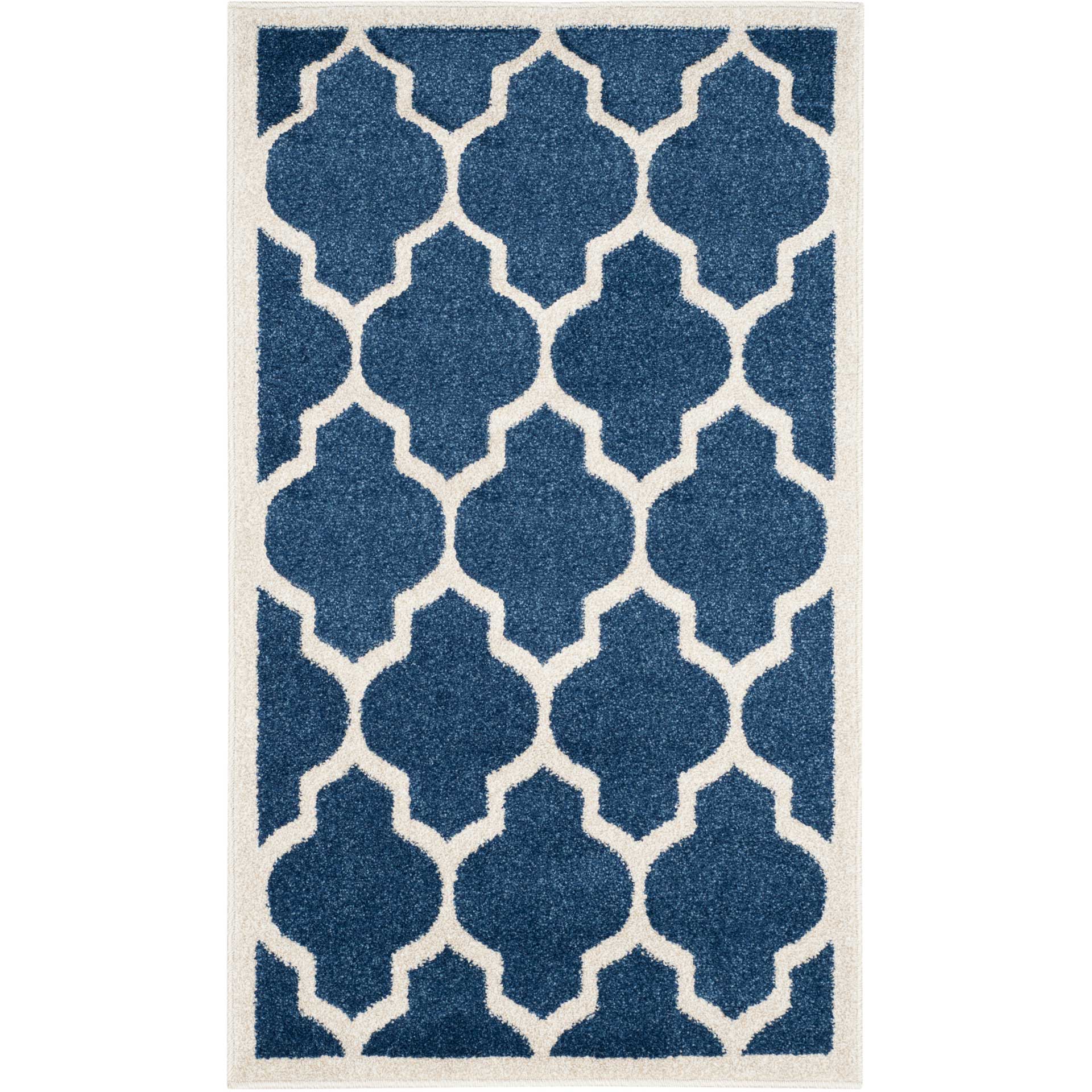 Amherst Quatrefoil Navy/Beige Area Rug - Image 5