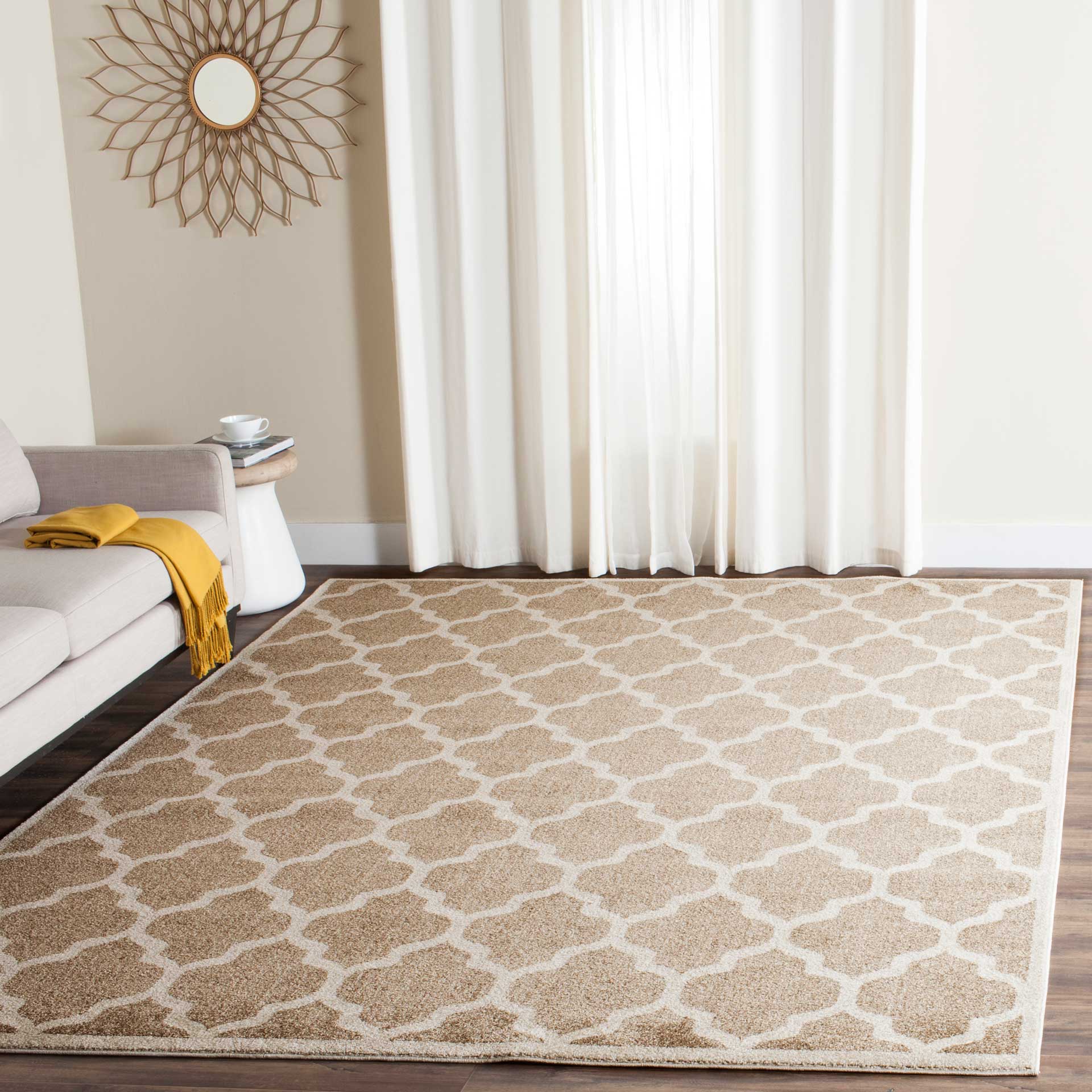 Amherst Quatrefoil Wheat/Beige Area Rug - Image 7