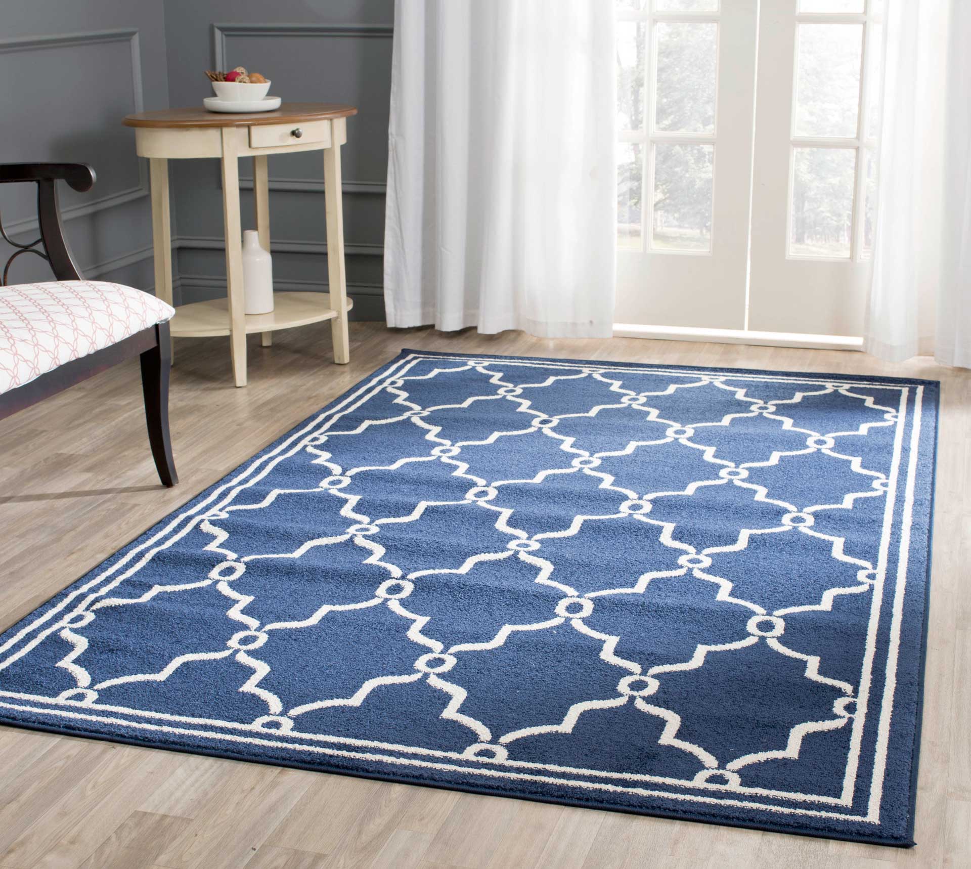 Amherst Trellis Navy/Beige Area Rug - Image 5