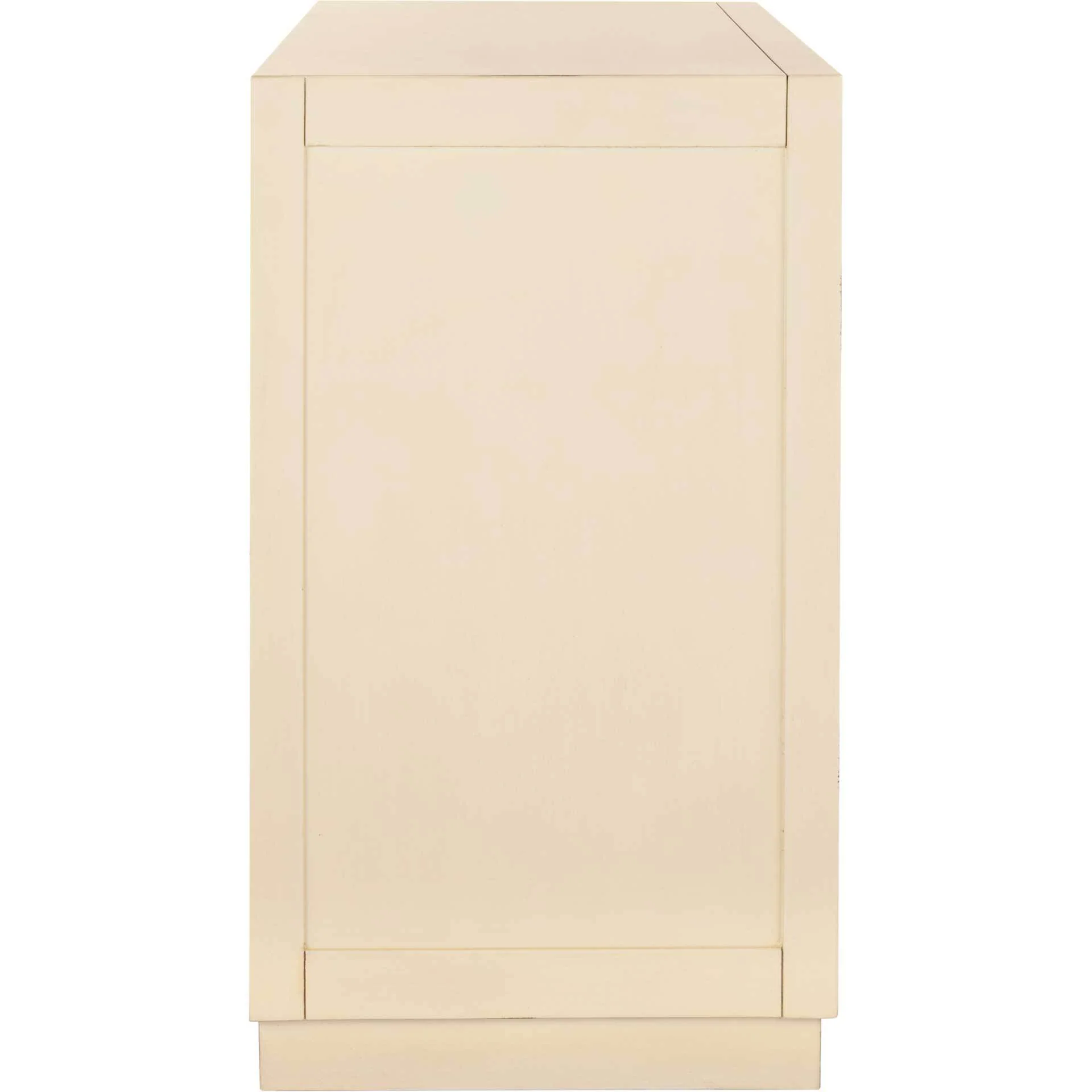 Amira 3 Drawer Chest Antique Beige/Nickel/Mirror - Image 3