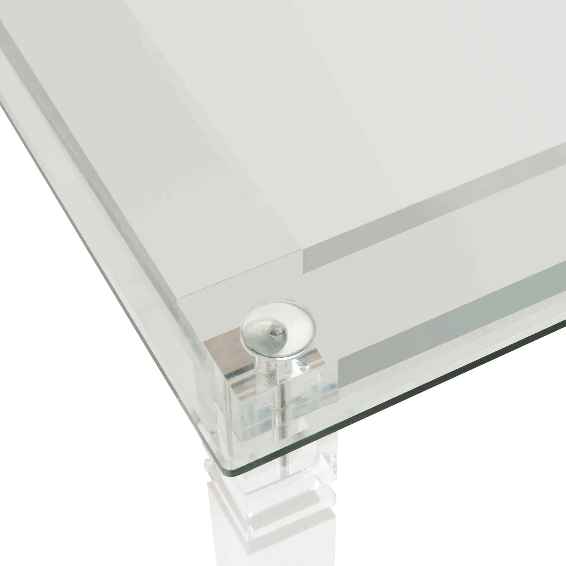 Amish Acrylic Side Table Clear - Image 6