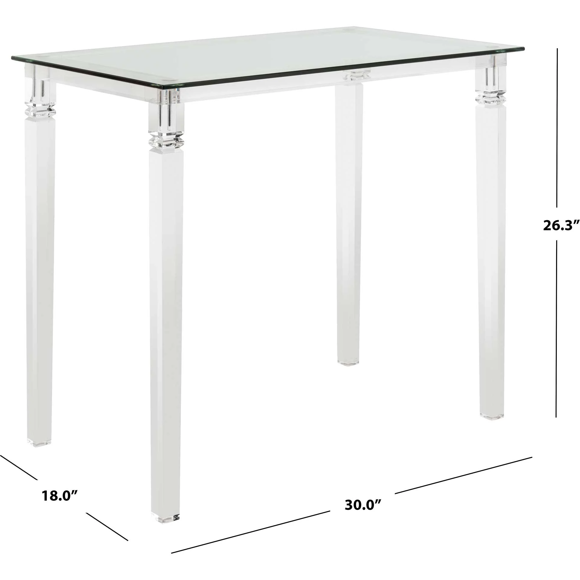Amish Acrylic Side Table Clear - Image 8