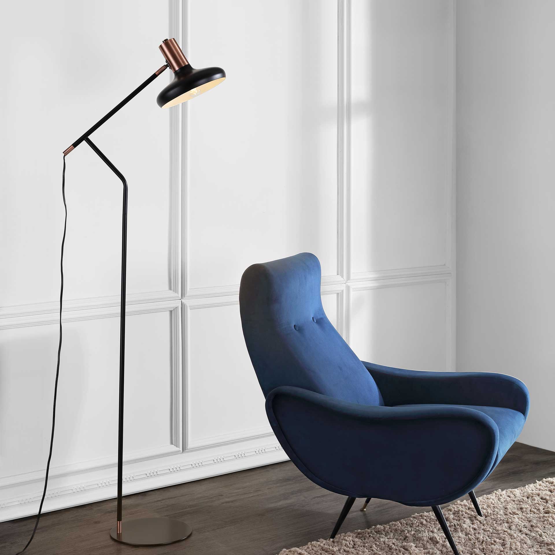 Amour Floor Lamp Black/Antique Copper - Image 4