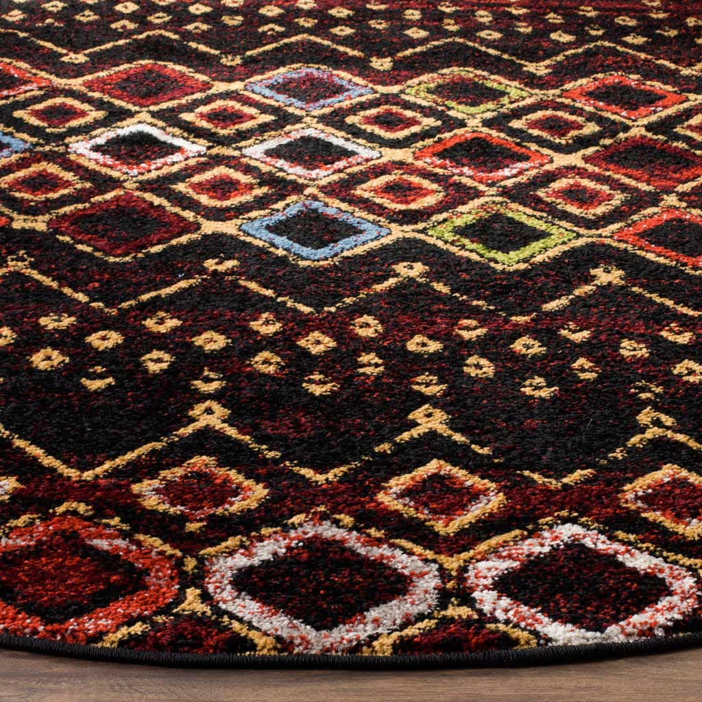 Amsterdam Black/Multi Round Rug - Image 2