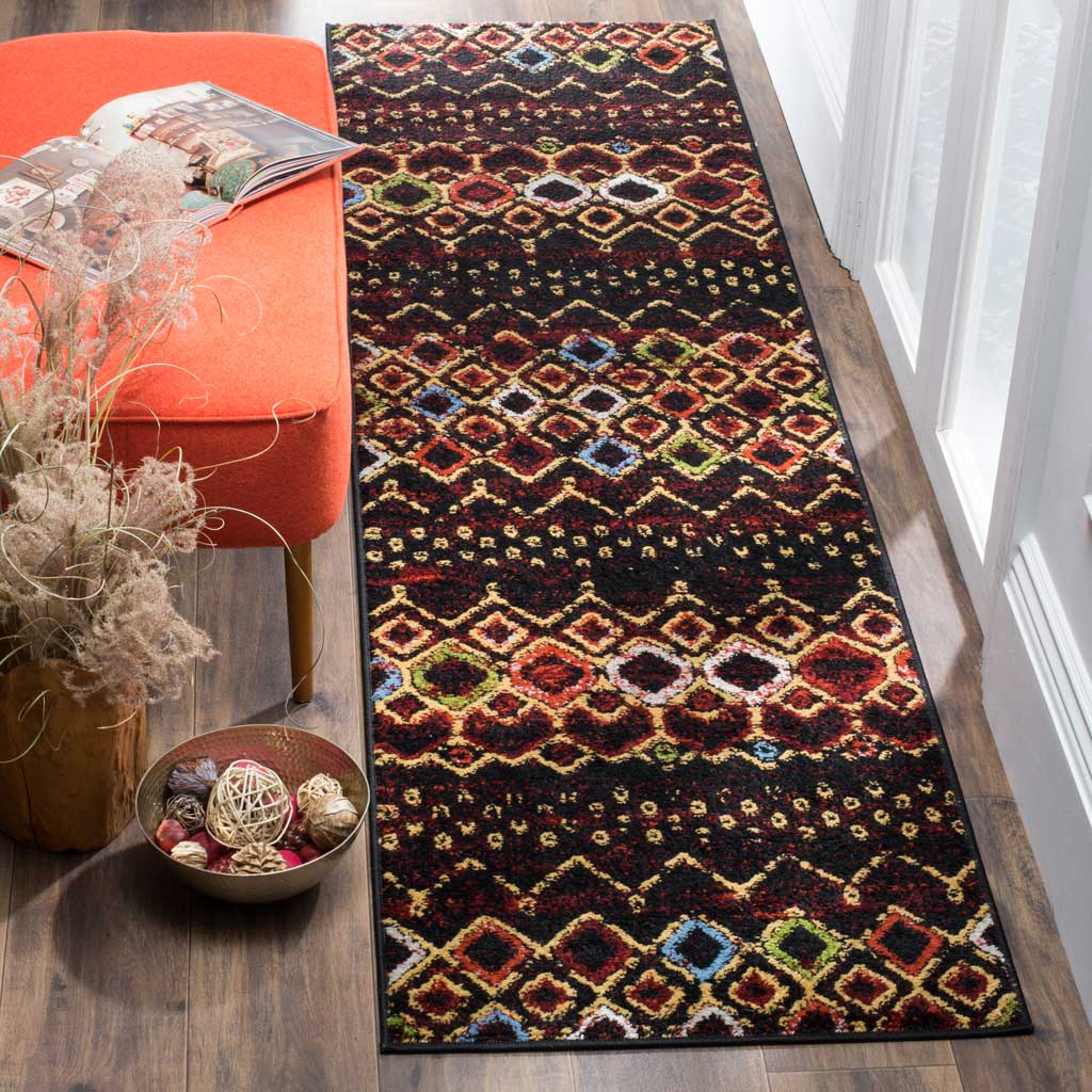 Amsterdam Black/Multi Runner Rug - Image 2