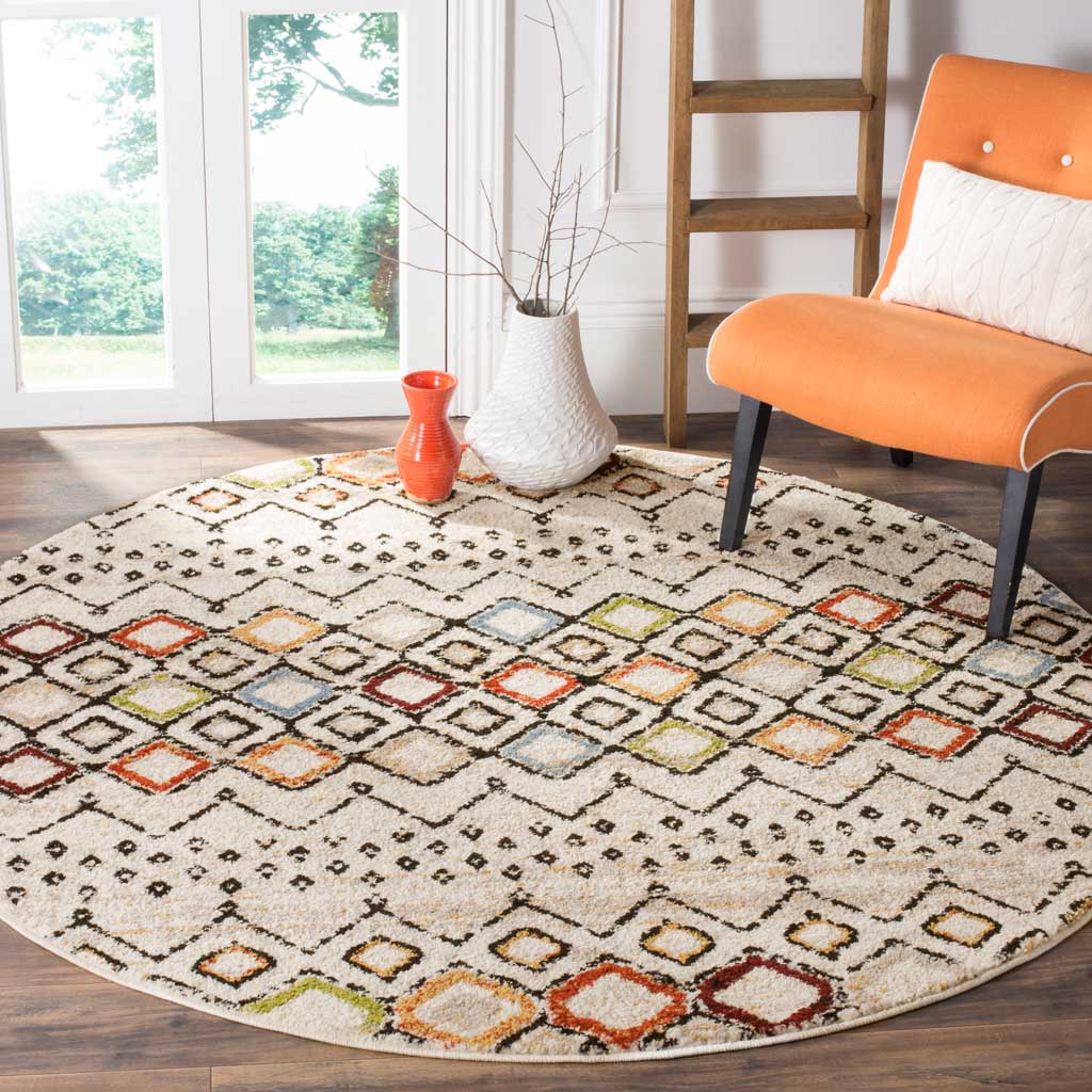 Amsterdam Ivory/Multi Round Rug - Image 3