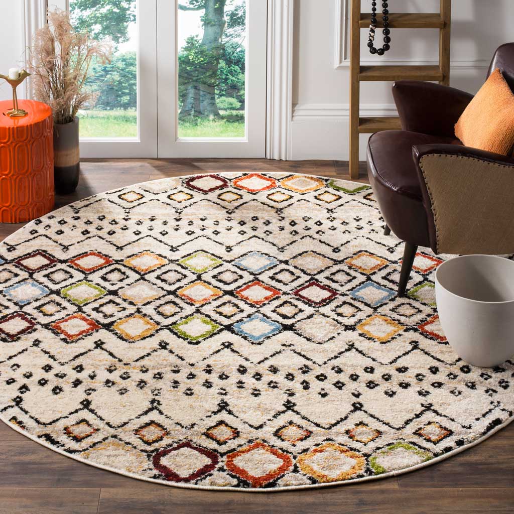 Amsterdam Ivory/Multi Round Rug - Image 4