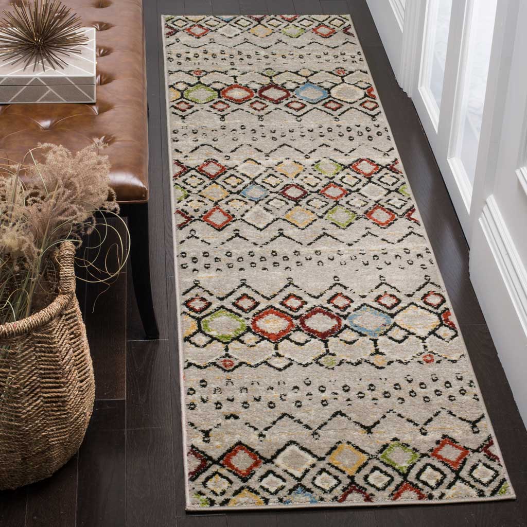 Amsterdam Light Gray/Multi Runner Rug - Image 2