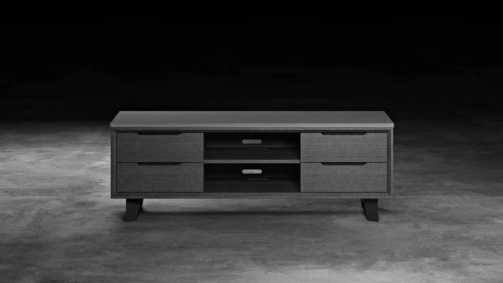 Amsterdam Media Cabinet Concrete/Gray Oak - Image 3