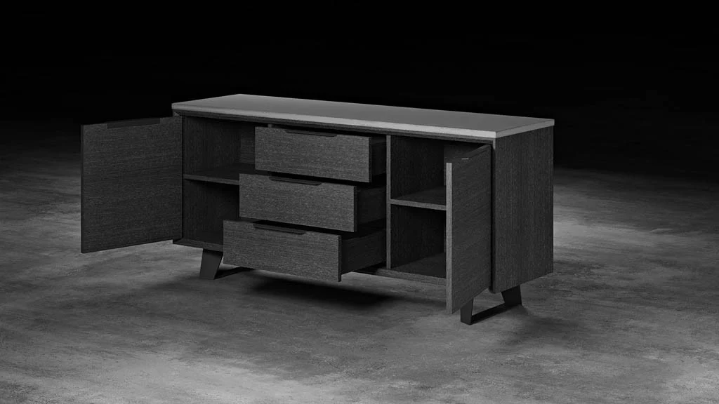 Amsterdam Sideboard Concrete/Gray Oak - Image 3