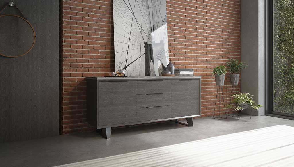 Amsterdam Sideboard Concrete/Gray Oak - Image 4