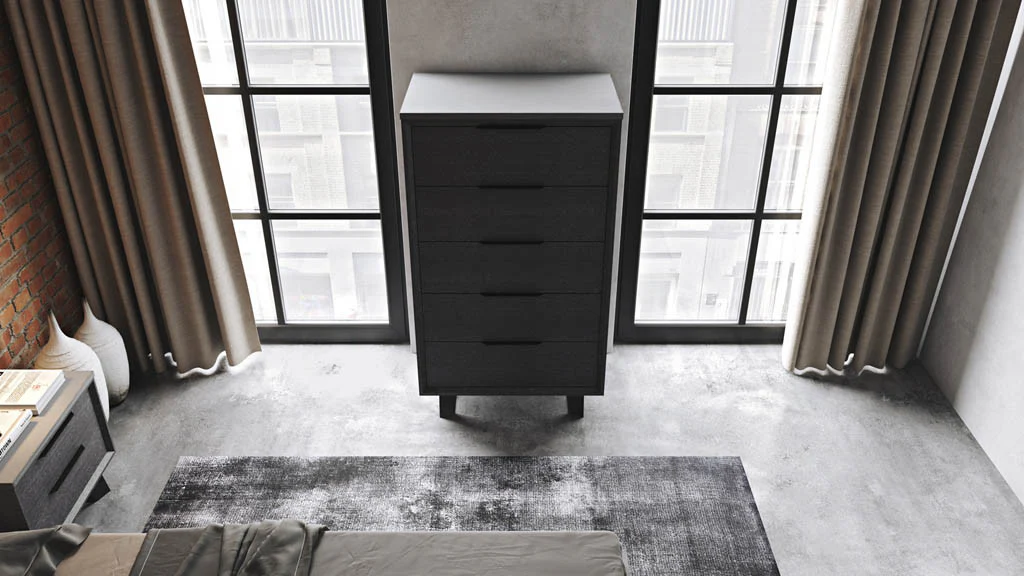 Amsterdam Tall Dresser Concrete/Gray Oak - Image 4