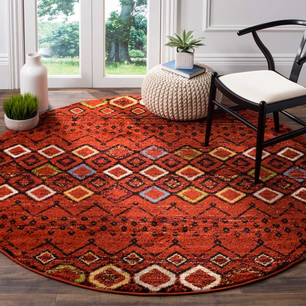 Amsterdam Terracotta/Multi Round Rug - Image 3