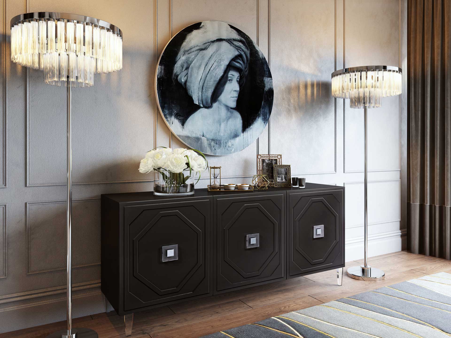Anahi Lacquer Buffet Black - Image 9