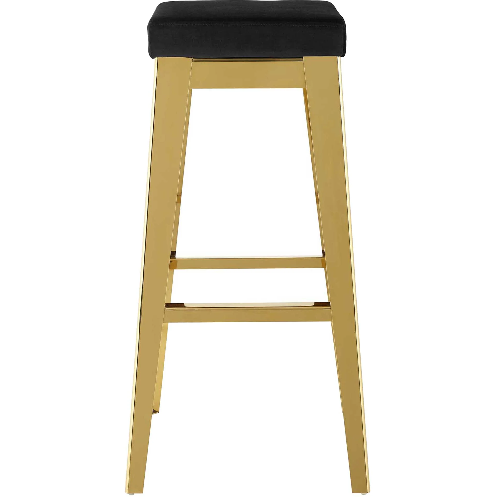 Anais Velvet Bar Stool Gold/Black - Image 2