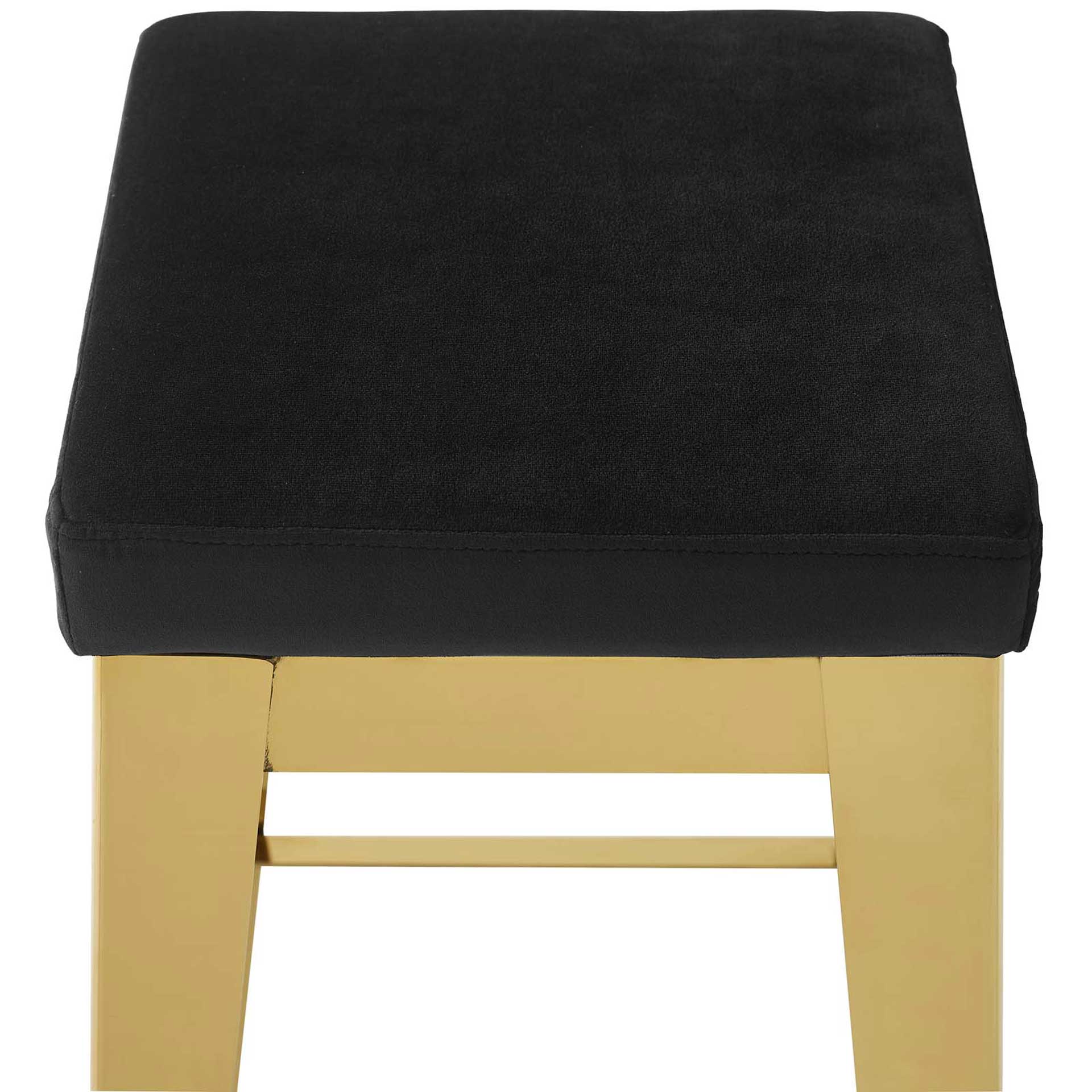 Anais Velvet Bar Stool Gold/Black - Image 3