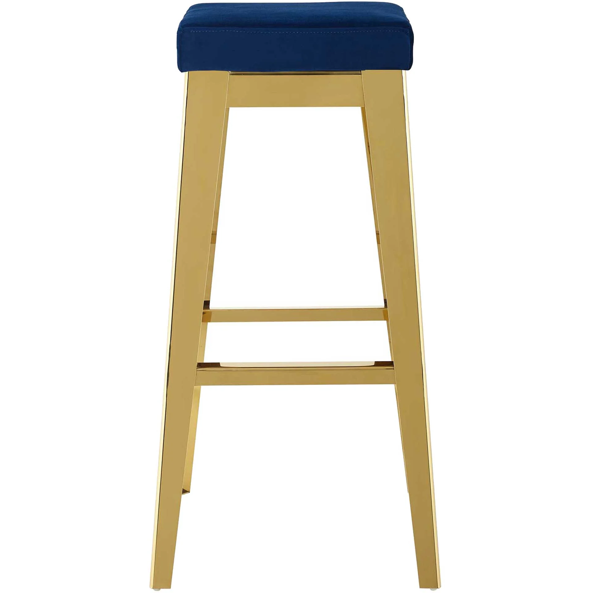 Anais Velvet Bar Stool Gold/Navy - Image 2