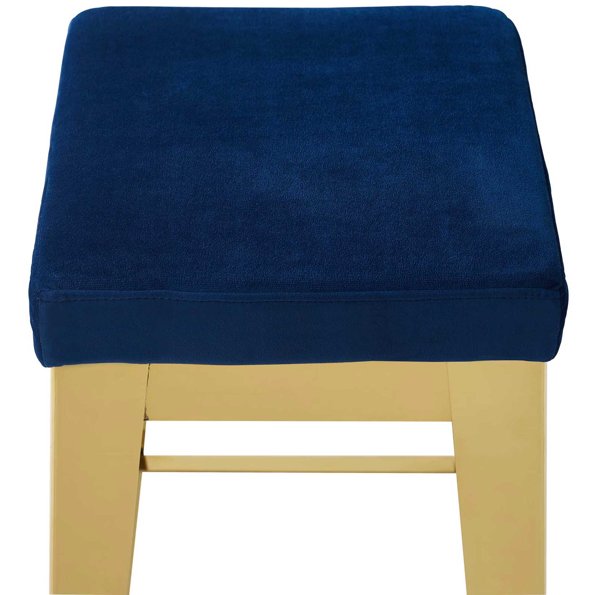 Anais Velvet Bar Stool Gold/Navy - Image 3