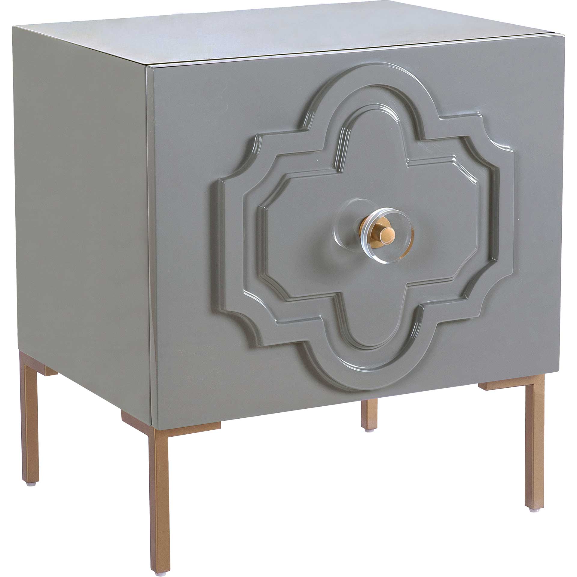 Analiz Lacquer Side Table Gray - Image 2