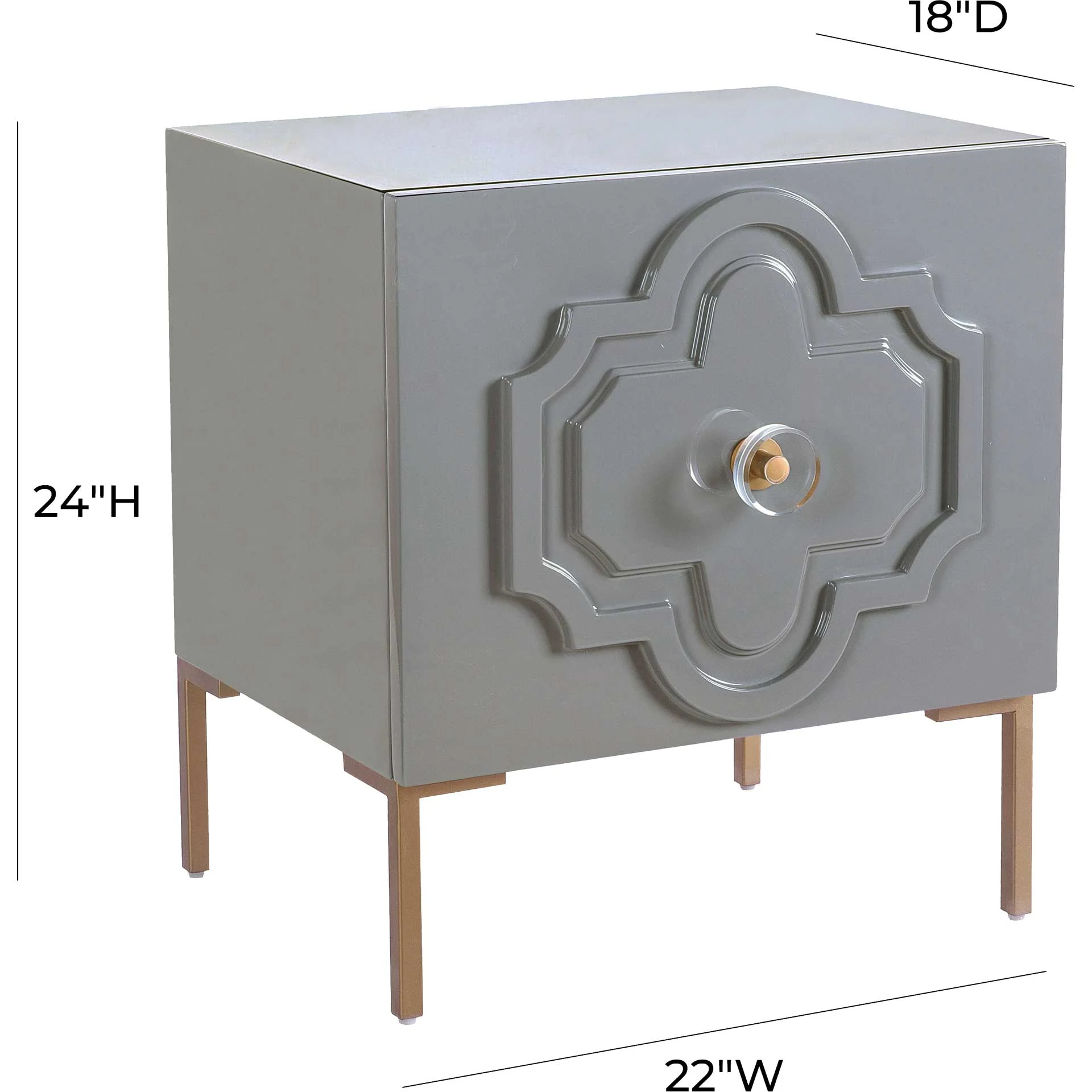 Analiz Lacquer Side Table Gray - Image 6