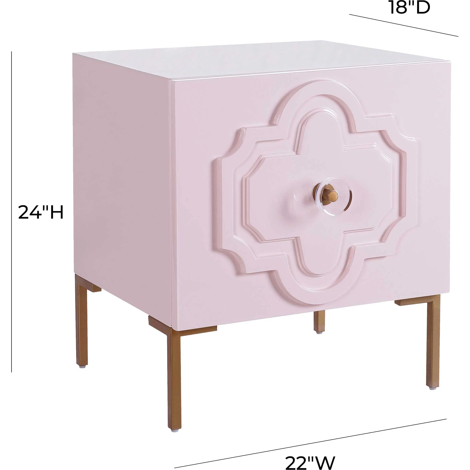 Analiz Lacquer Side Table Pink - Image 7