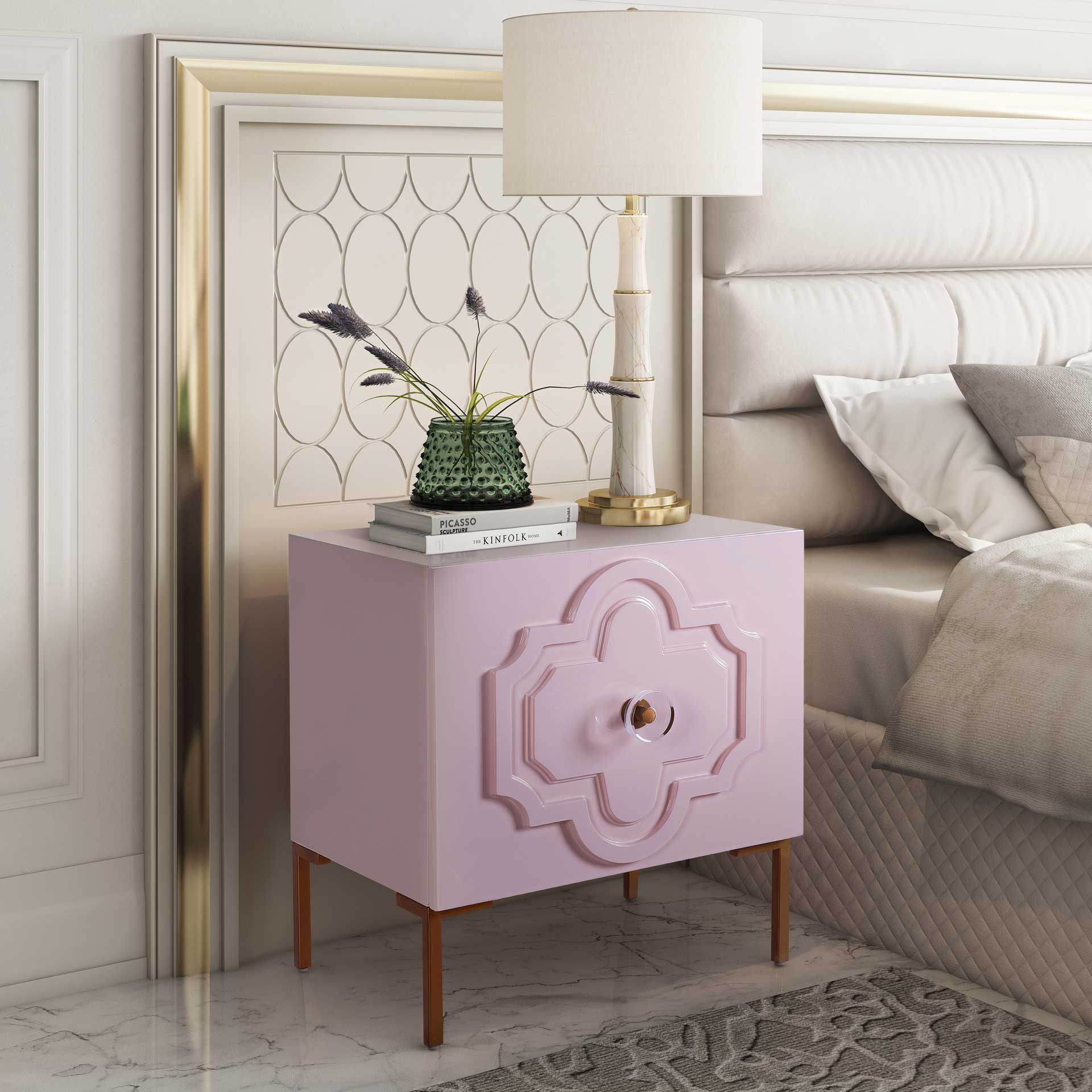 Analiz Lacquer Side Table Pink - Image 8