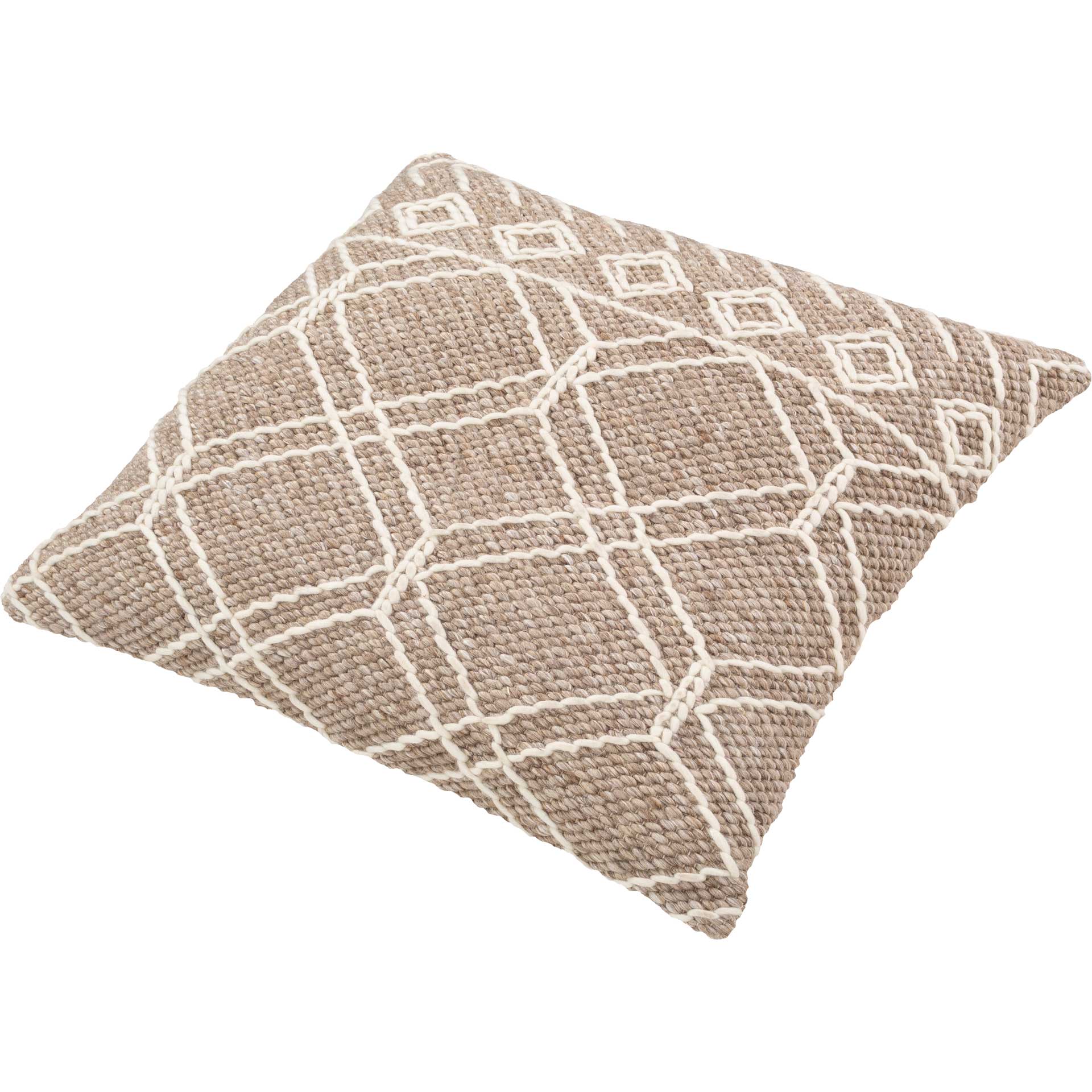 Anastasia Pillow Taupe/White/Cream - Image 2