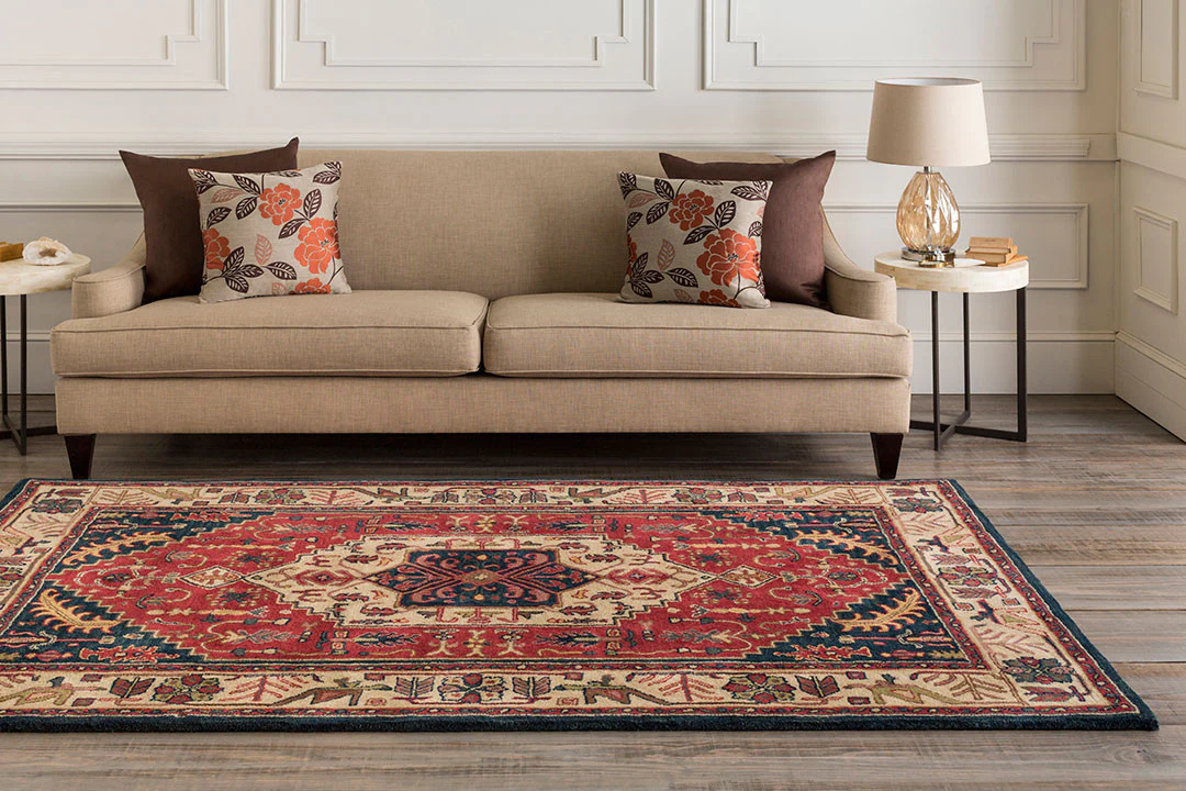 Ancient Treasures Burgundy/Navy Area Rug - Image 4