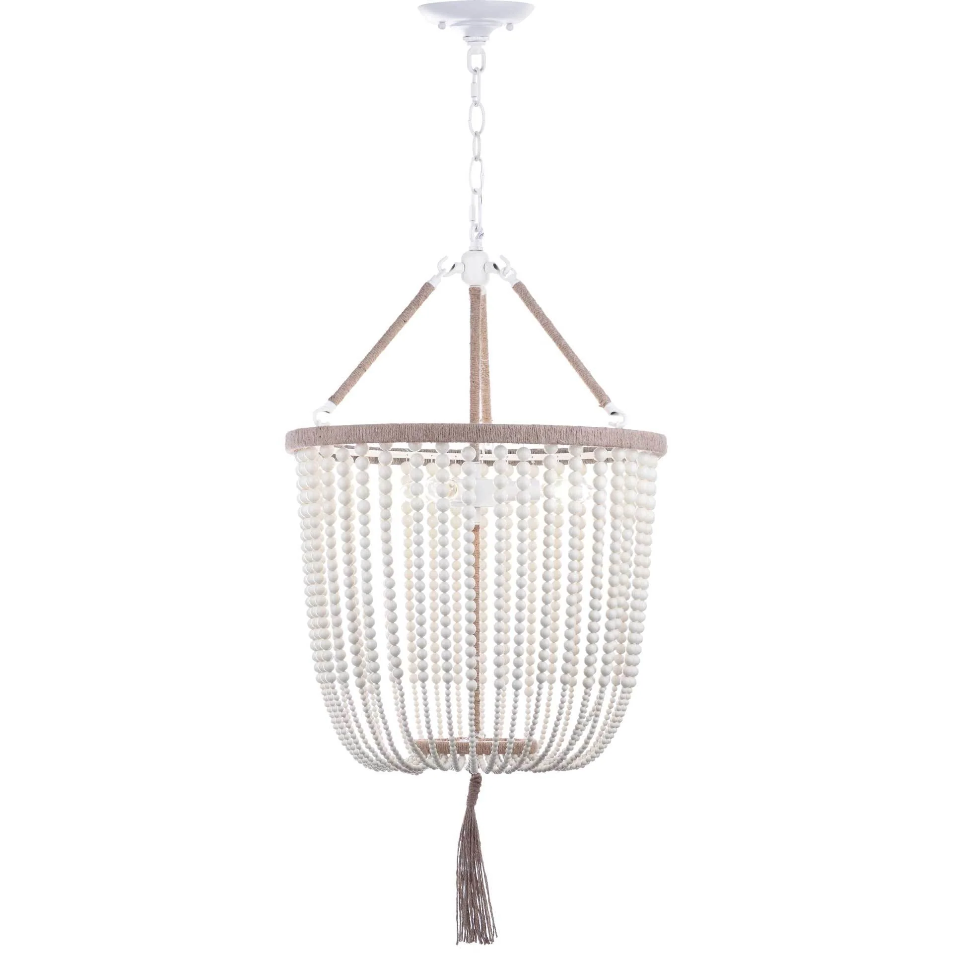 Anders Cream Beaded Pendant - Image 2
