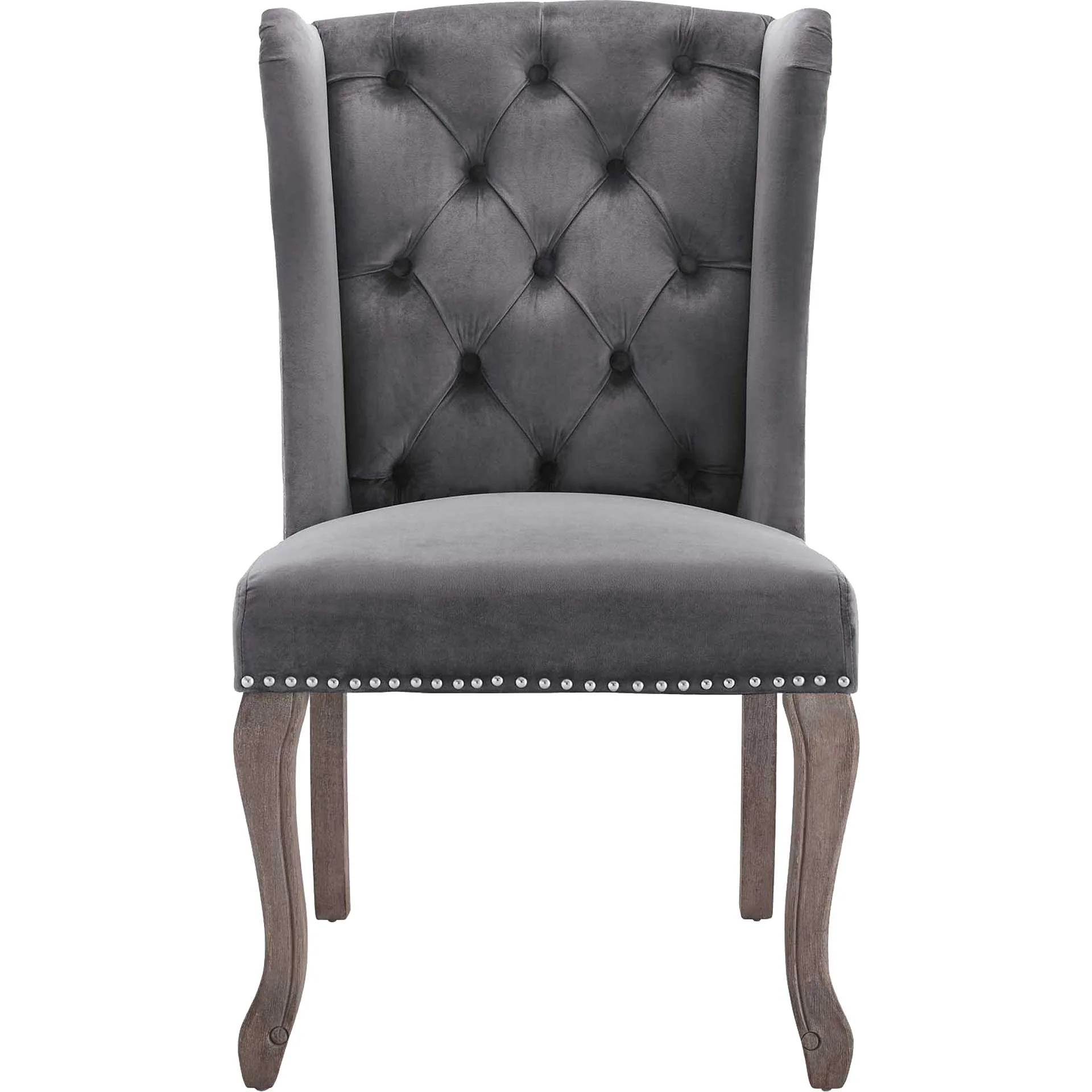 Andy Velvet Side Chair Gray - Image 2