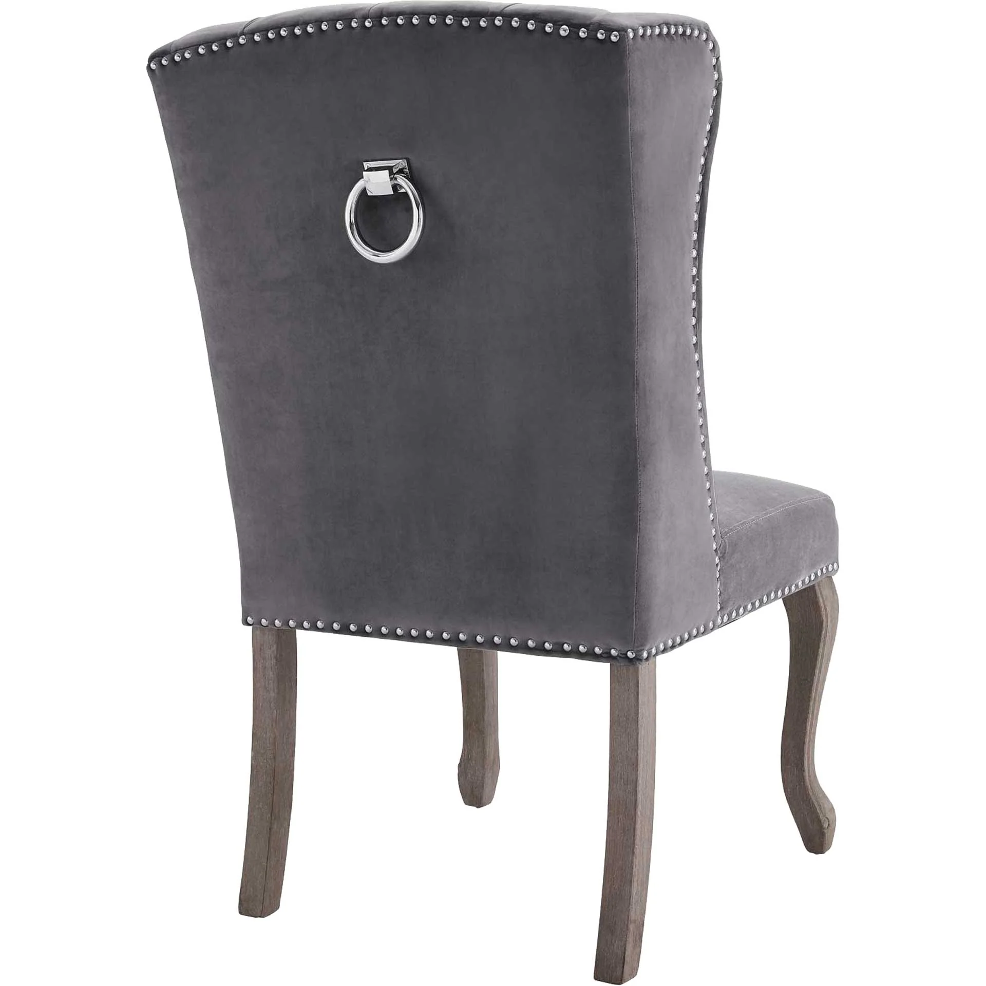 Andy Velvet Side Chair Gray - Image 4
