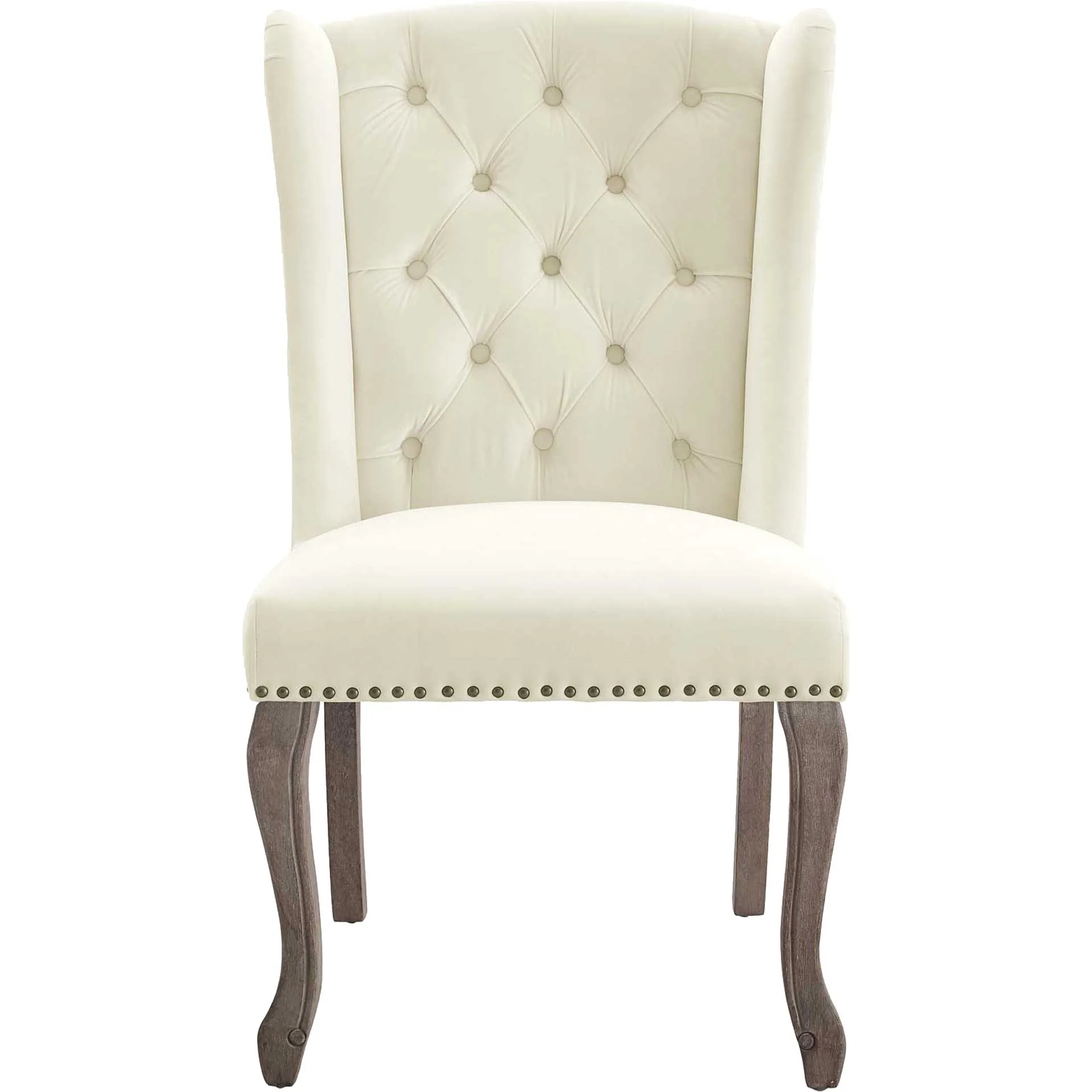 Andy Velvet Side Chair Ivory - Image 2
