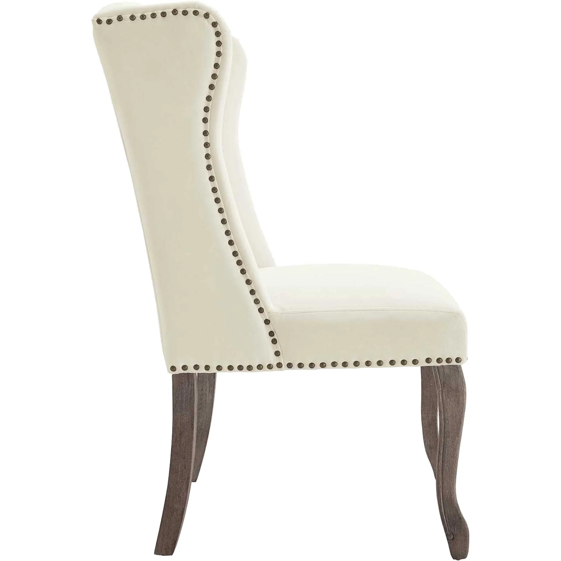 Andy Velvet Side Chair Ivory - Image 3