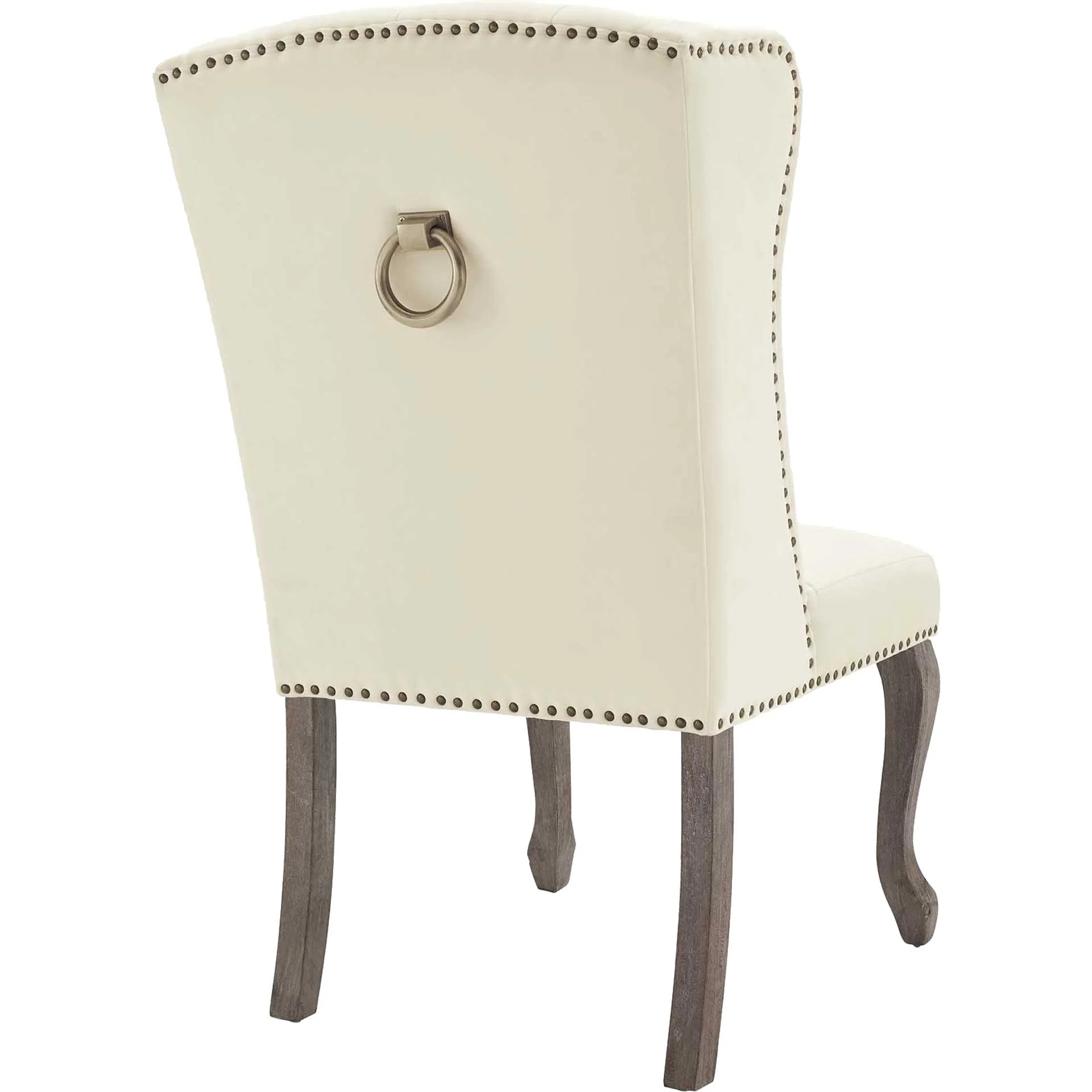 Andy Velvet Side Chair Ivory - Image 4