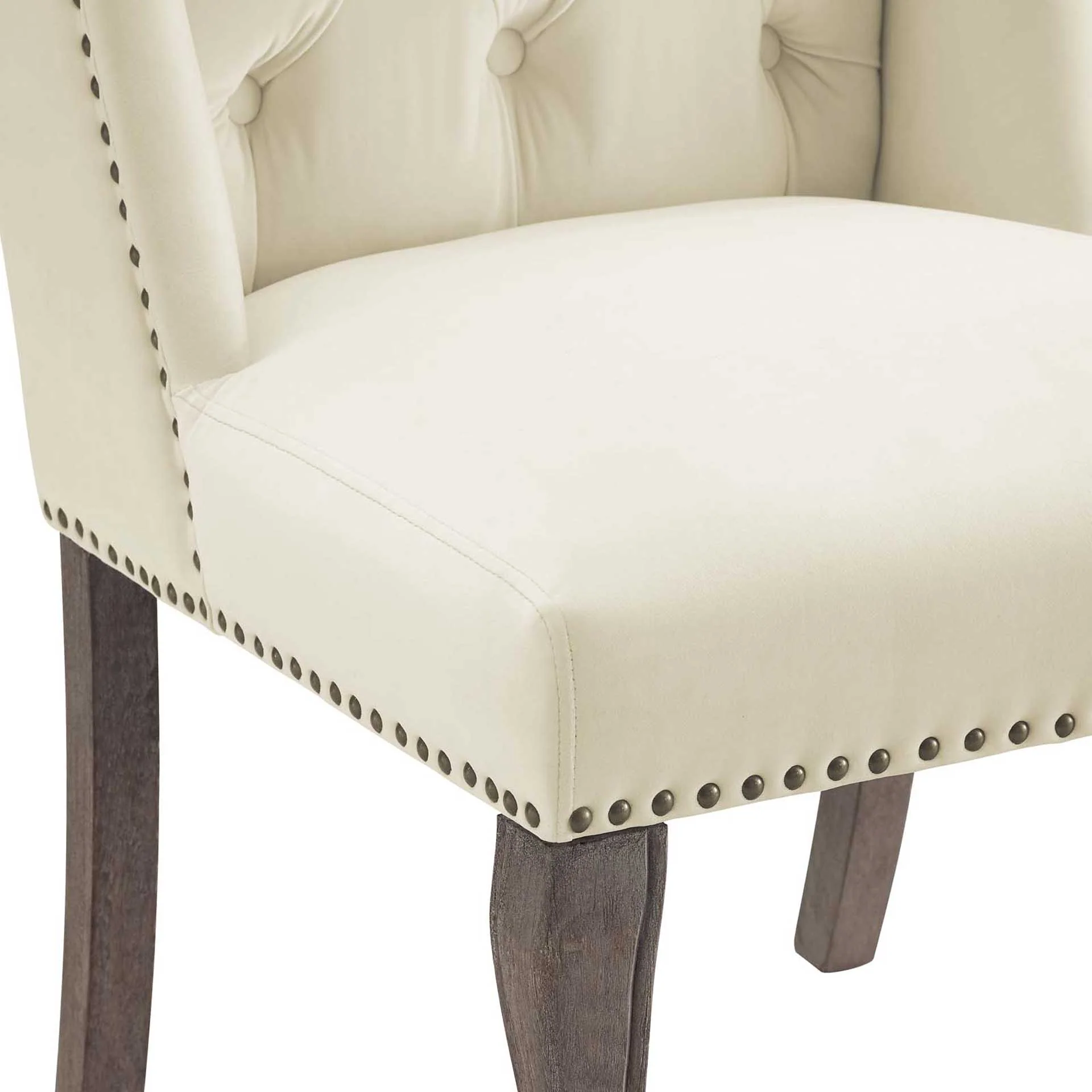 Andy Velvet Side Chair Ivory - Image 5