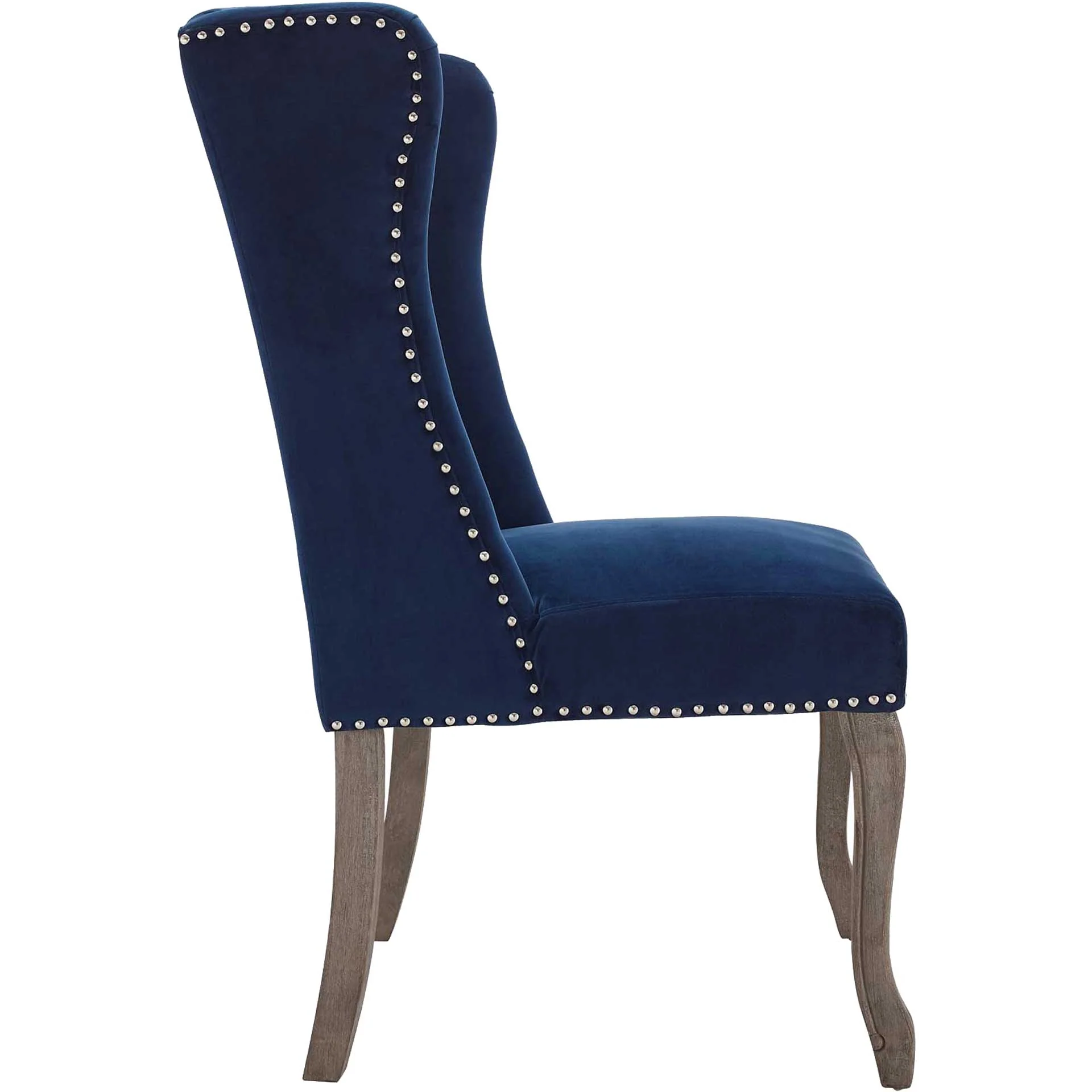 Andy Velvet Side Chair Navy - Image 3
