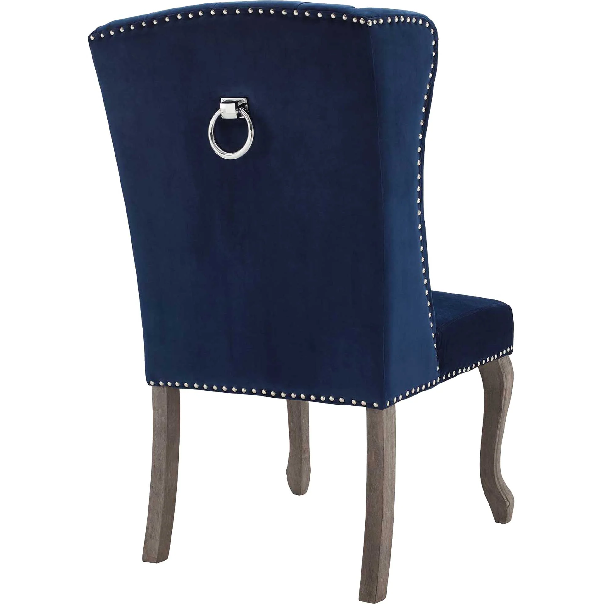 Andy Velvet Side Chair Navy - Image 4