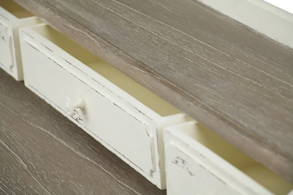 Angela French Accent Desk Distressed White - Image 4