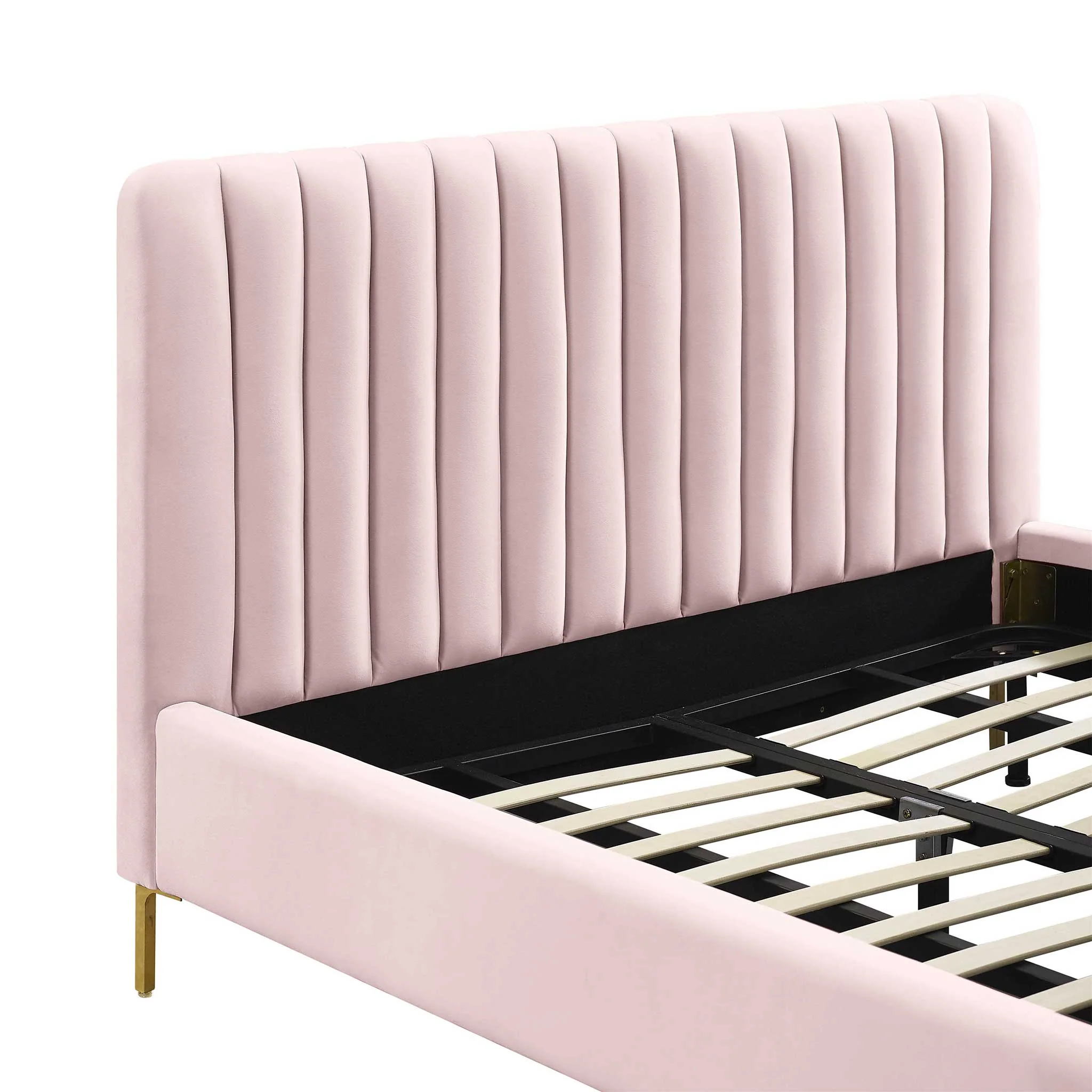 Angelina Velvet Bed Blush - Image 4